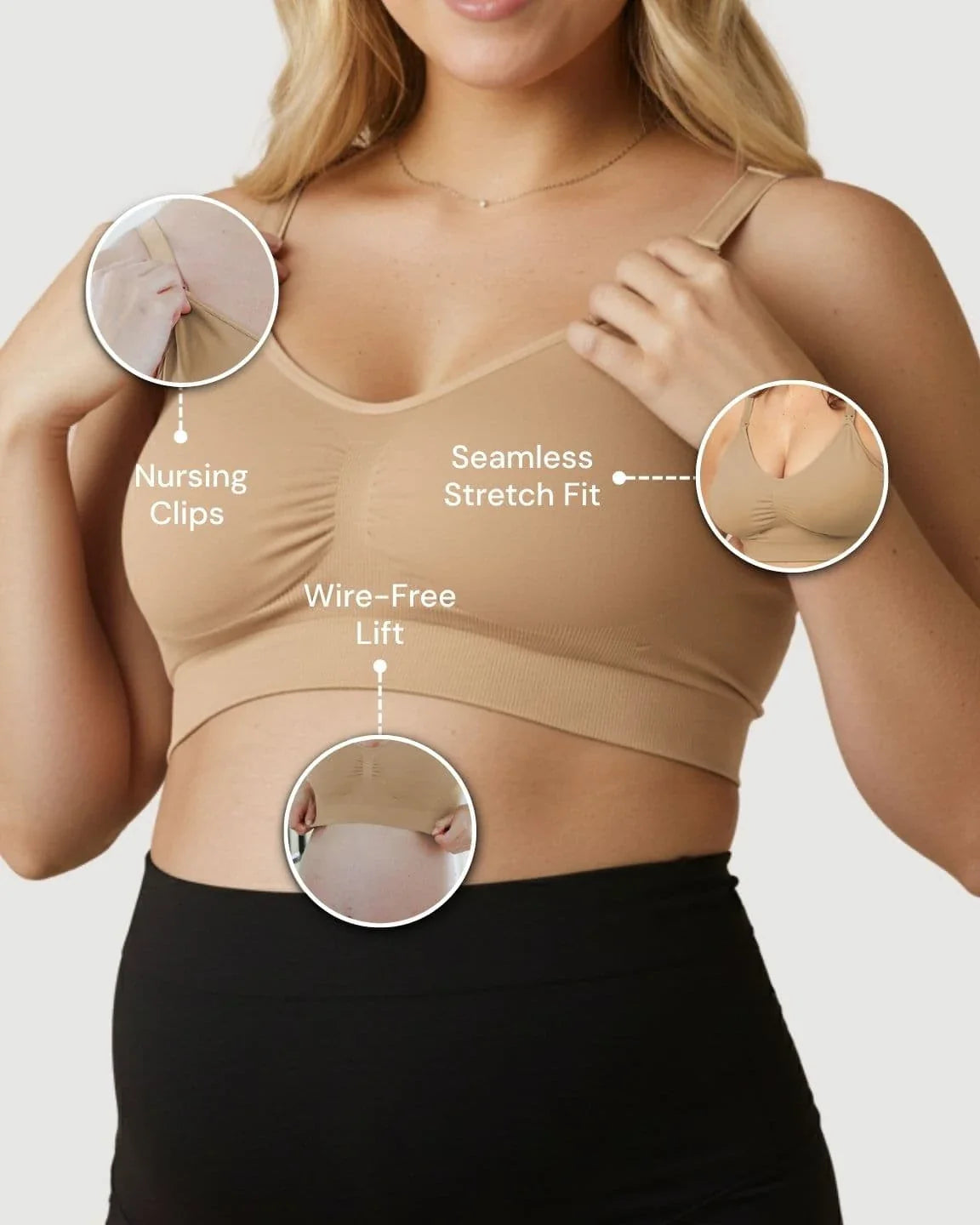 Bump Society – The Nursing Collection: Wire-Free Supportive Nursing Bra