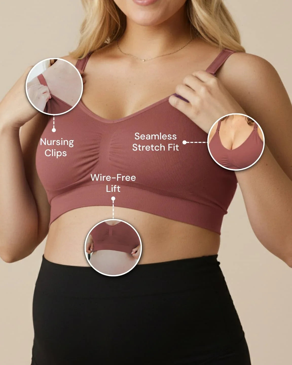 Bump Society – The Nursing Collection: Wire-Free Supportive Nursing Bra