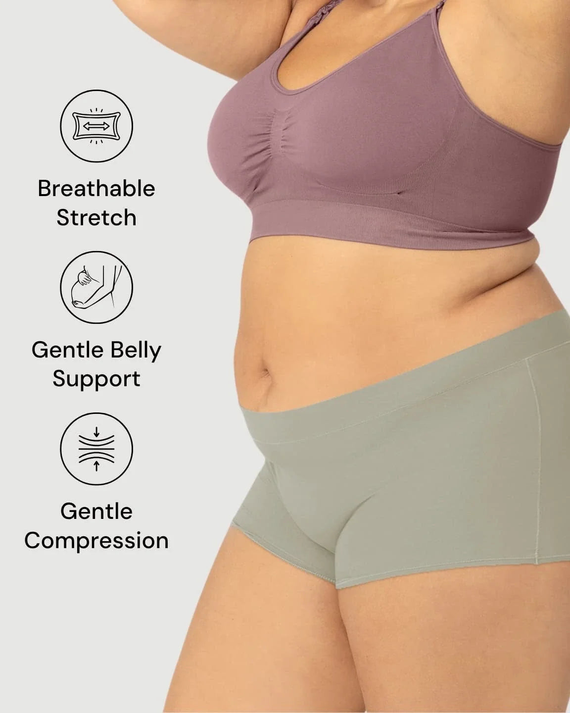 Bump Society – The Comfort Collection: Seamless Stretch Comfort Maternity Briefs