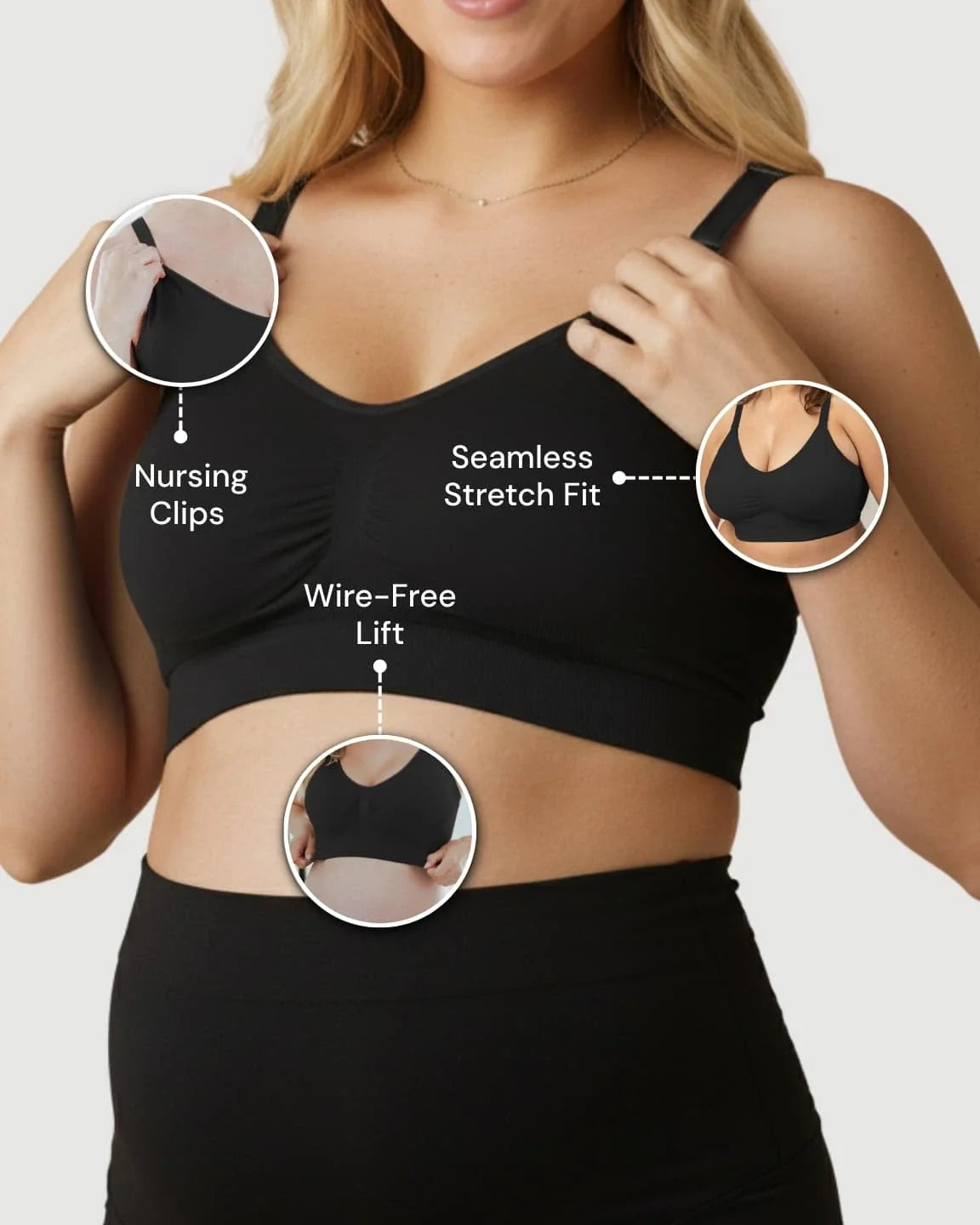 Bump Society – The Nursing Collection: Wire-Free Supportive Nursing Bra