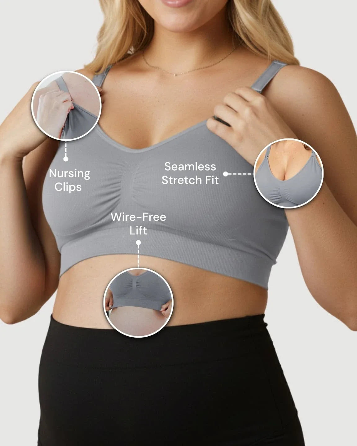 Bump Society – The Nursing Collection: Wire-Free Supportive Nursing Bra