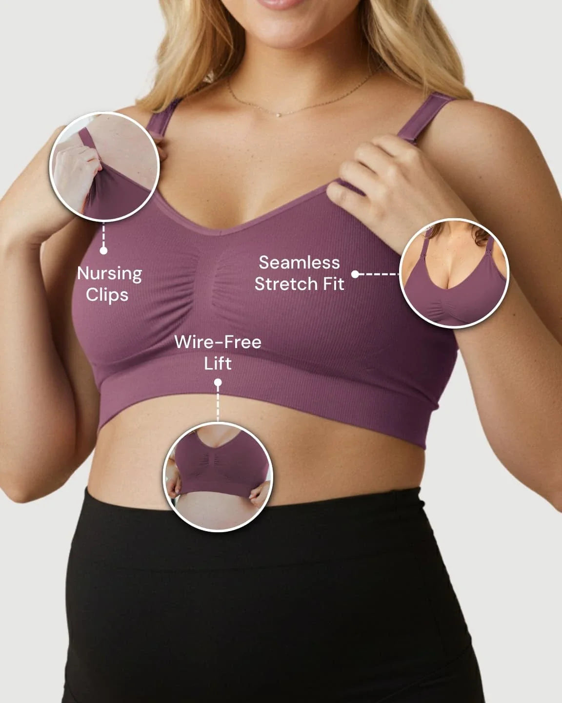 Bump Society – The Nursing Collection: Wire-Free Supportive Nursing Bra
