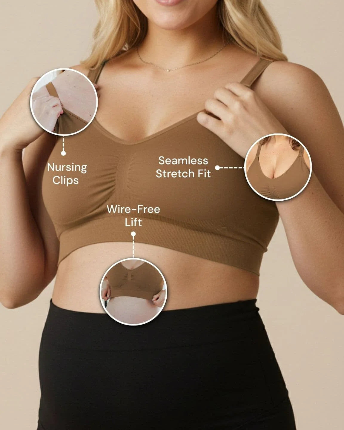 Bump Society – The Nursing Collection: Wire-Free Supportive Nursing Bra