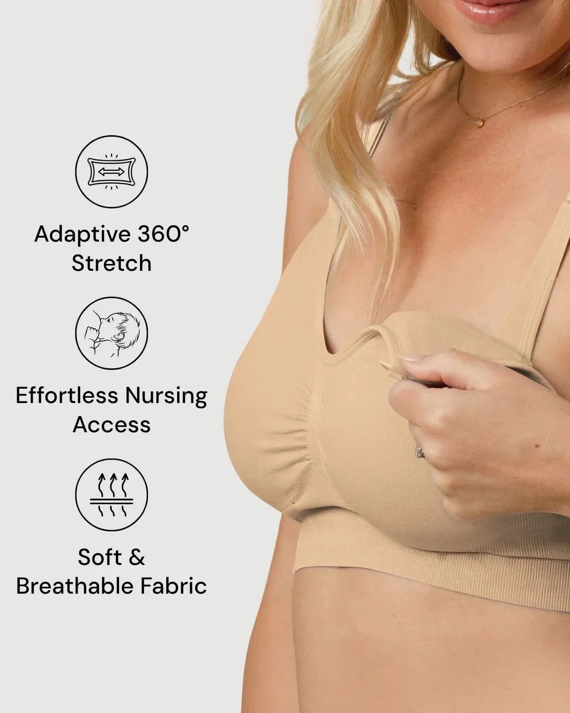 Bump Society – The Nursing Collection: Wire-Free Supportive Nursing Bra