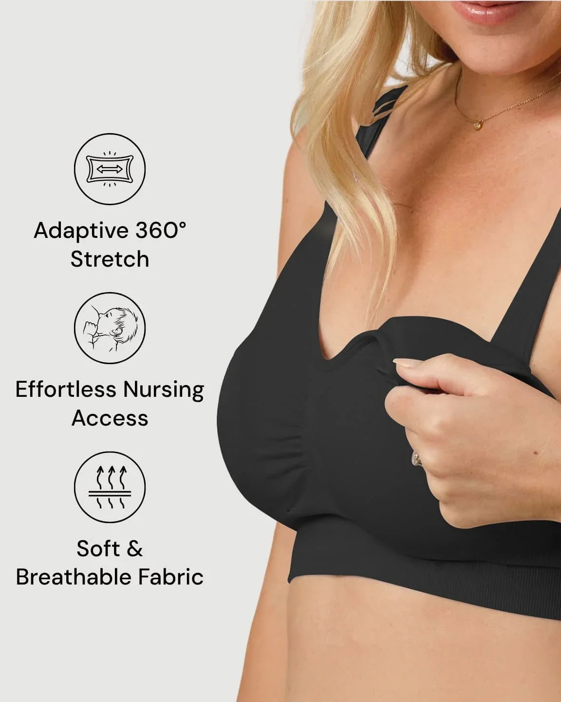 Bump Society – The Nursing Collection: Wire-Free Supportive Nursing Bra