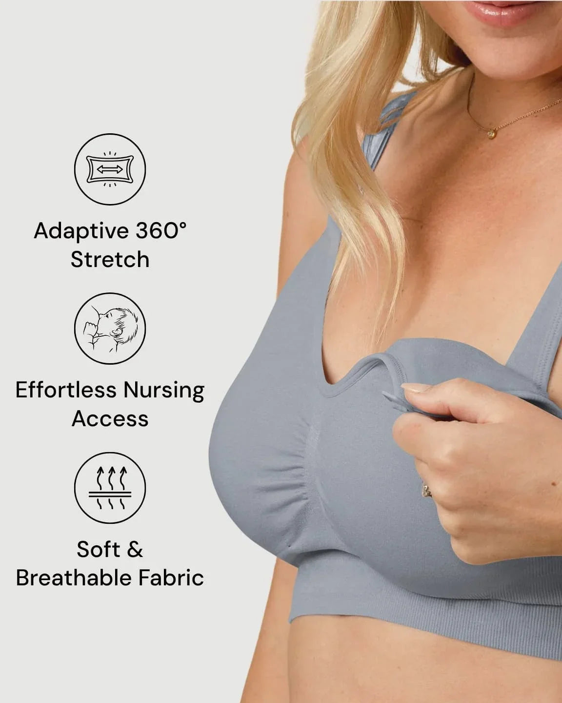 Bump Society – The Nursing Collection: Wire-Free Supportive Nursing Bra