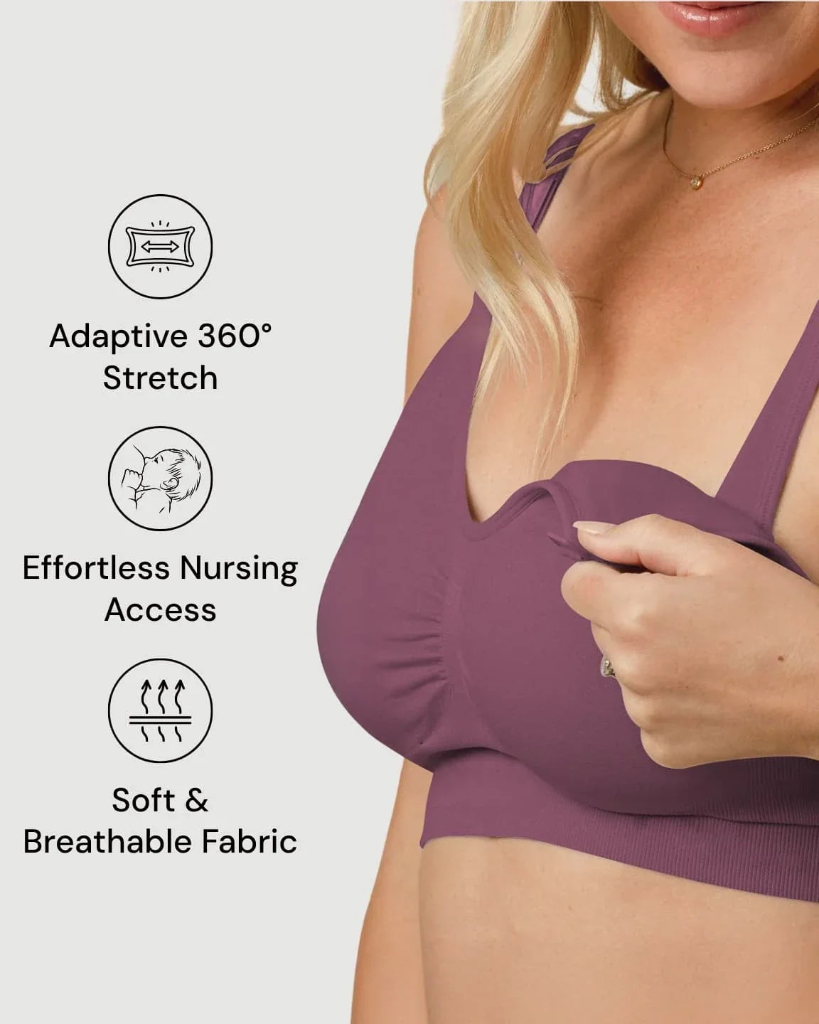 Bump Society – The Nursing Collection: Wire-Free Supportive Nursing Bra