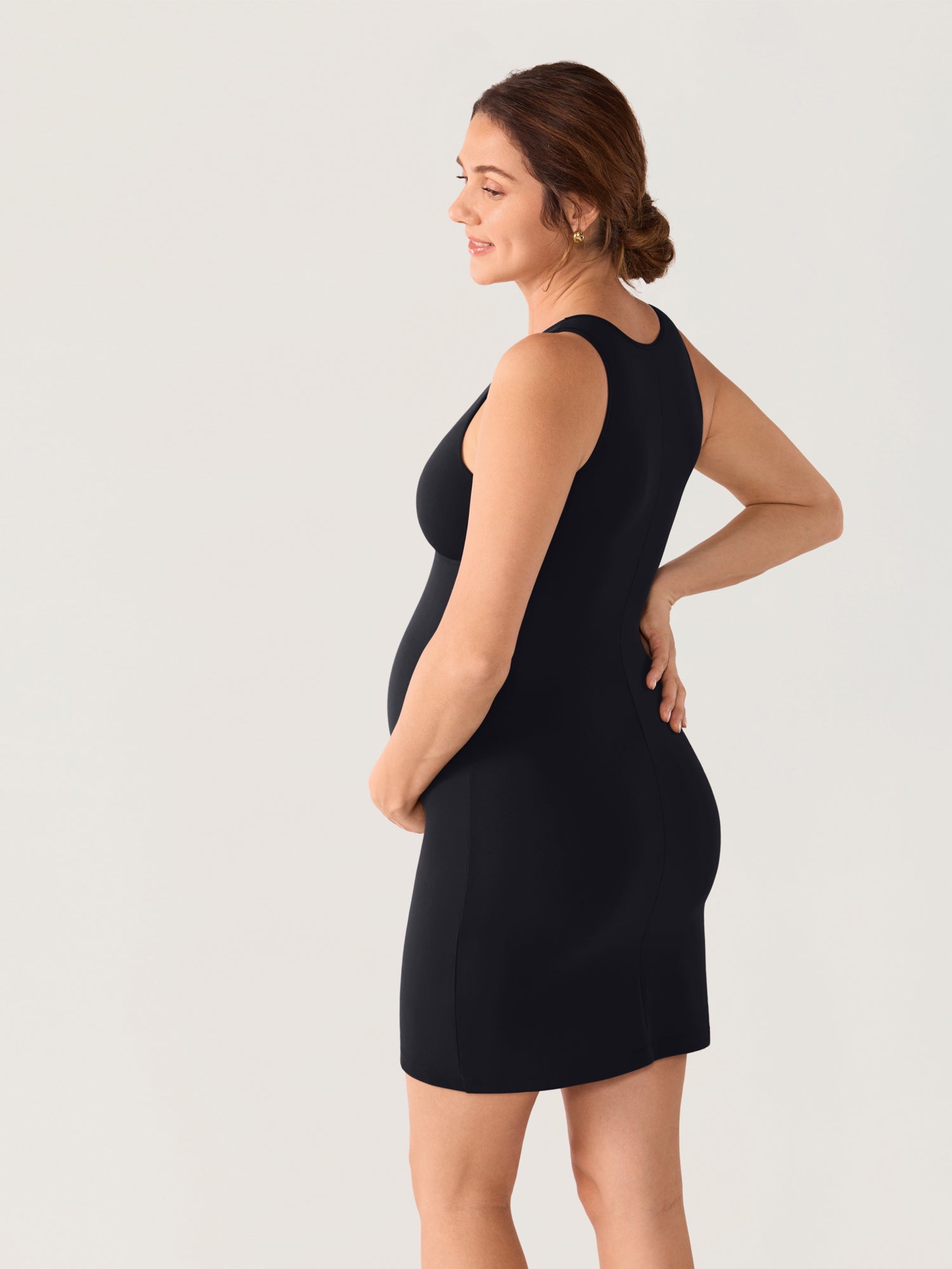 Ava | Elegant Soft Crossover Maternity Dress for Nursing and Baby Showers 6