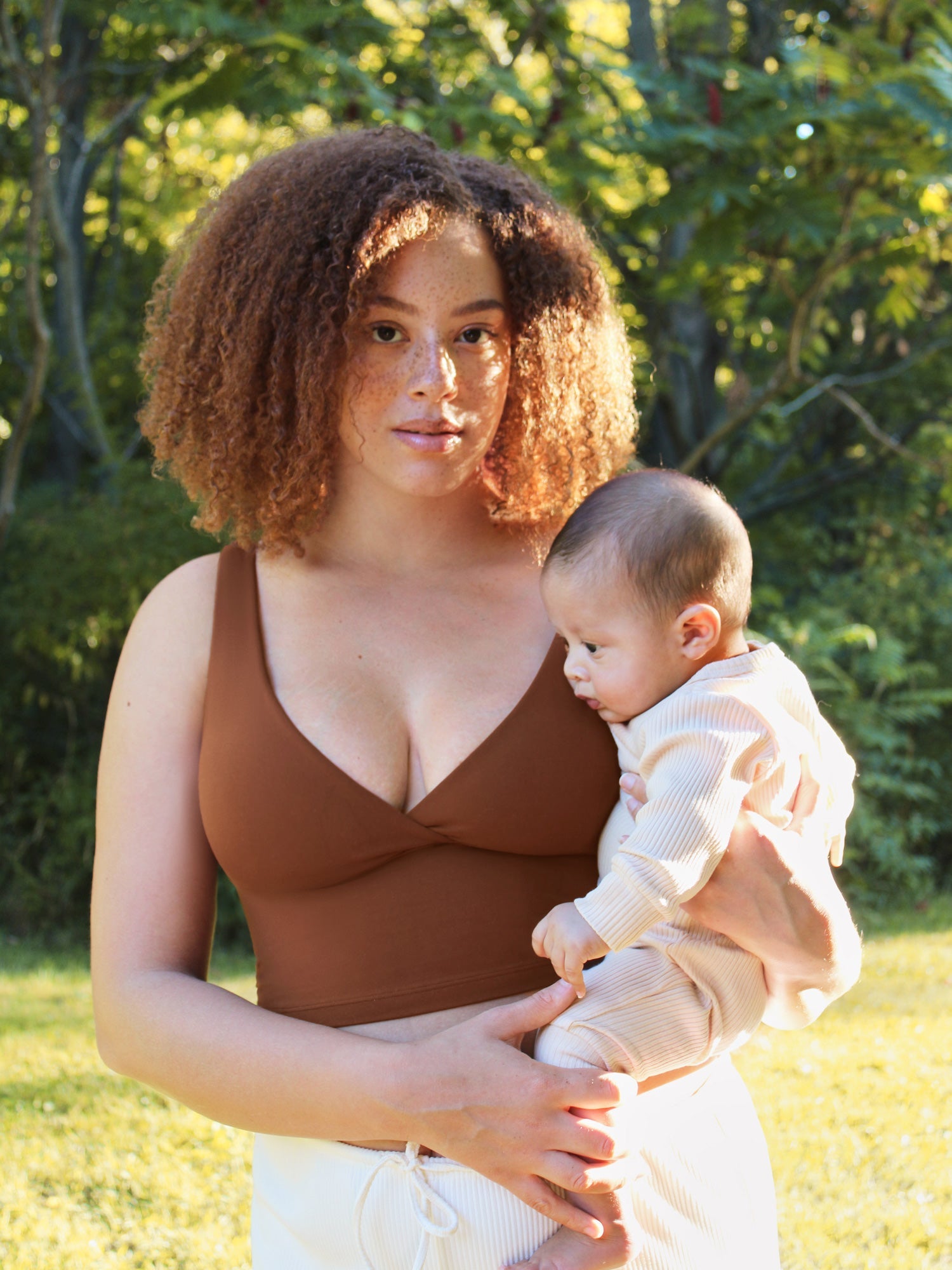 Ava | Soft Crossover Nursing Crop Tank Top 10