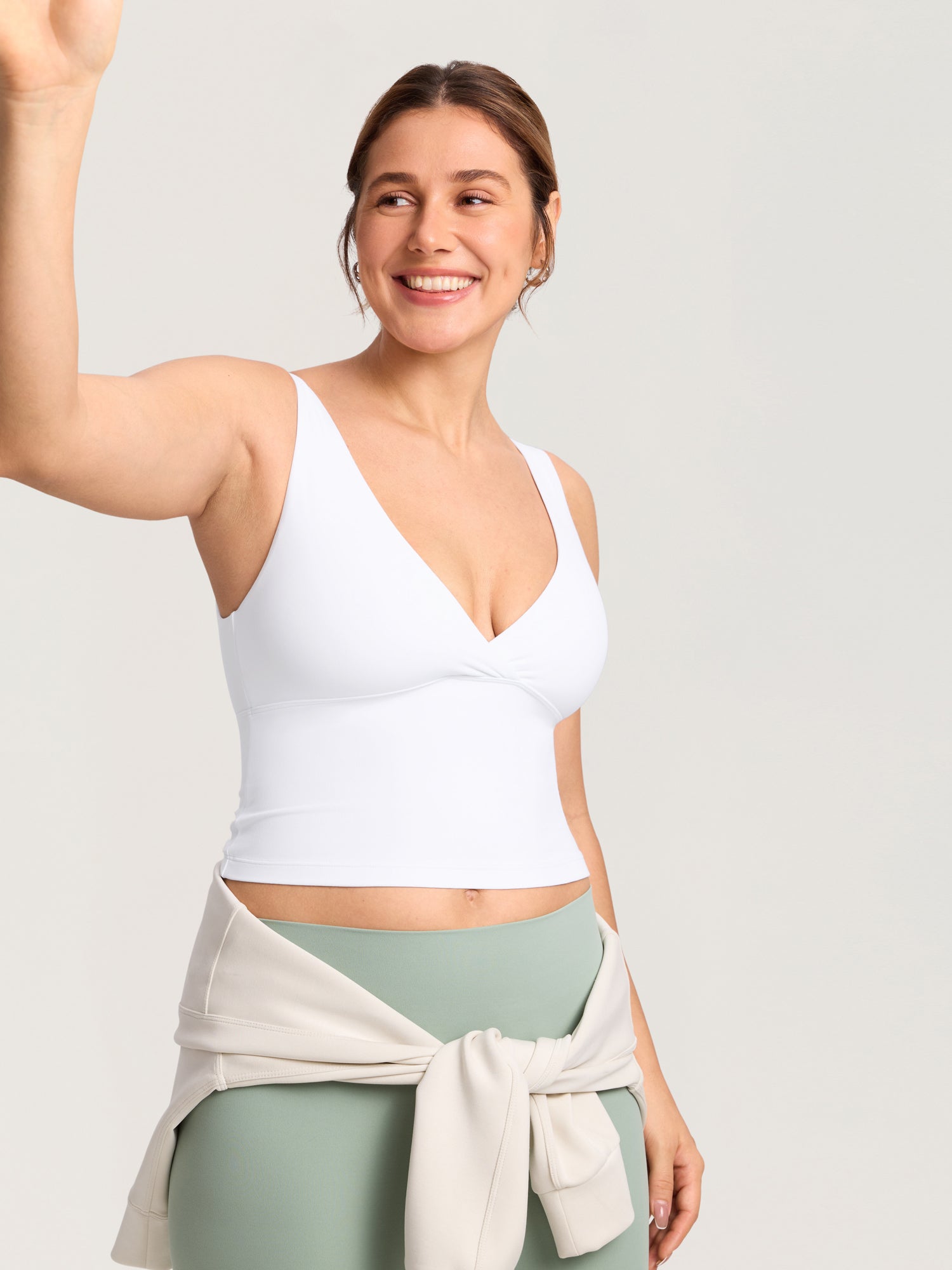 Ava | Soft Crossover Nursing Crop Tank Top 2