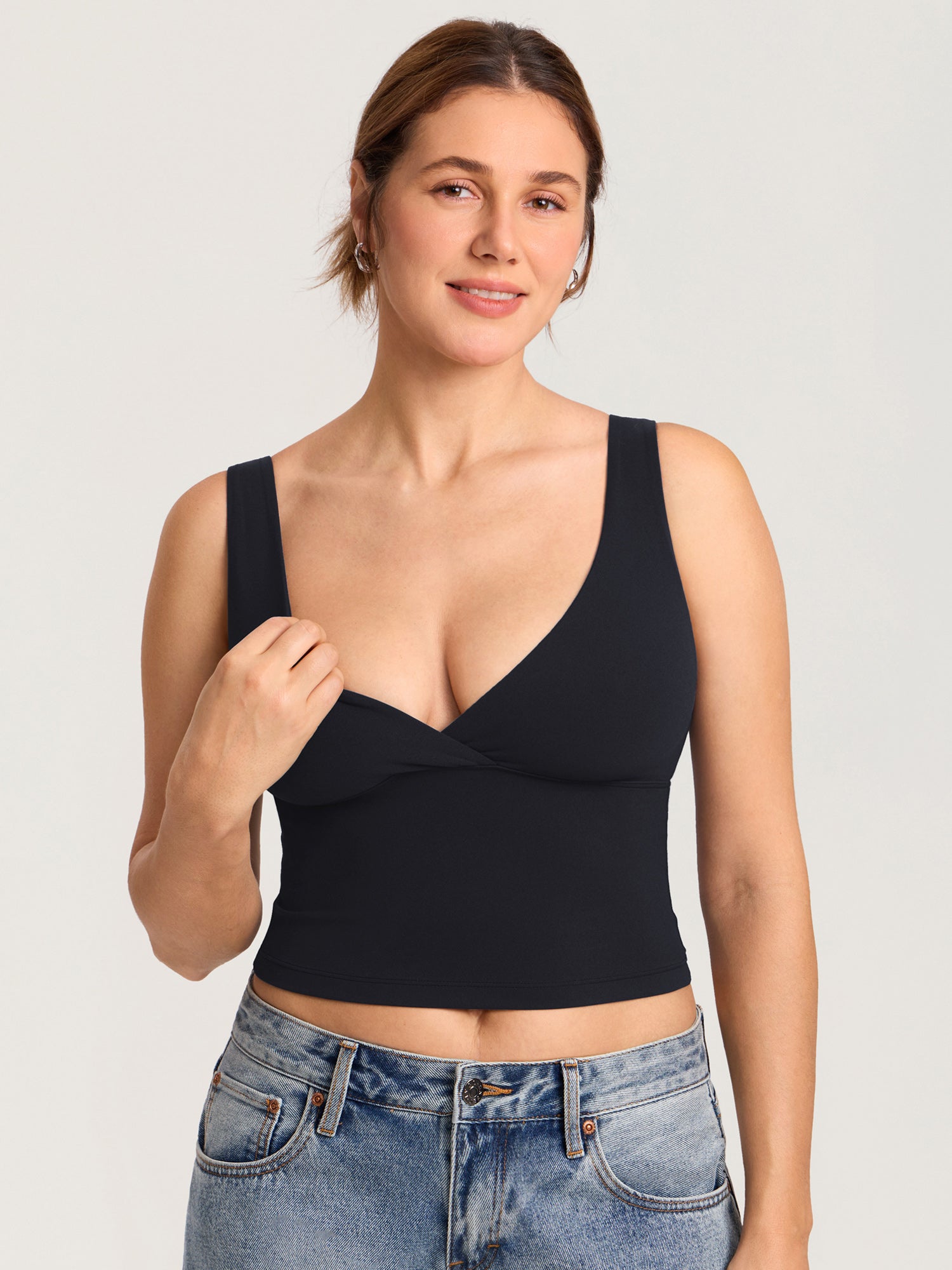 Ava | Soft Crossover Nursing Crop Tank Top 5