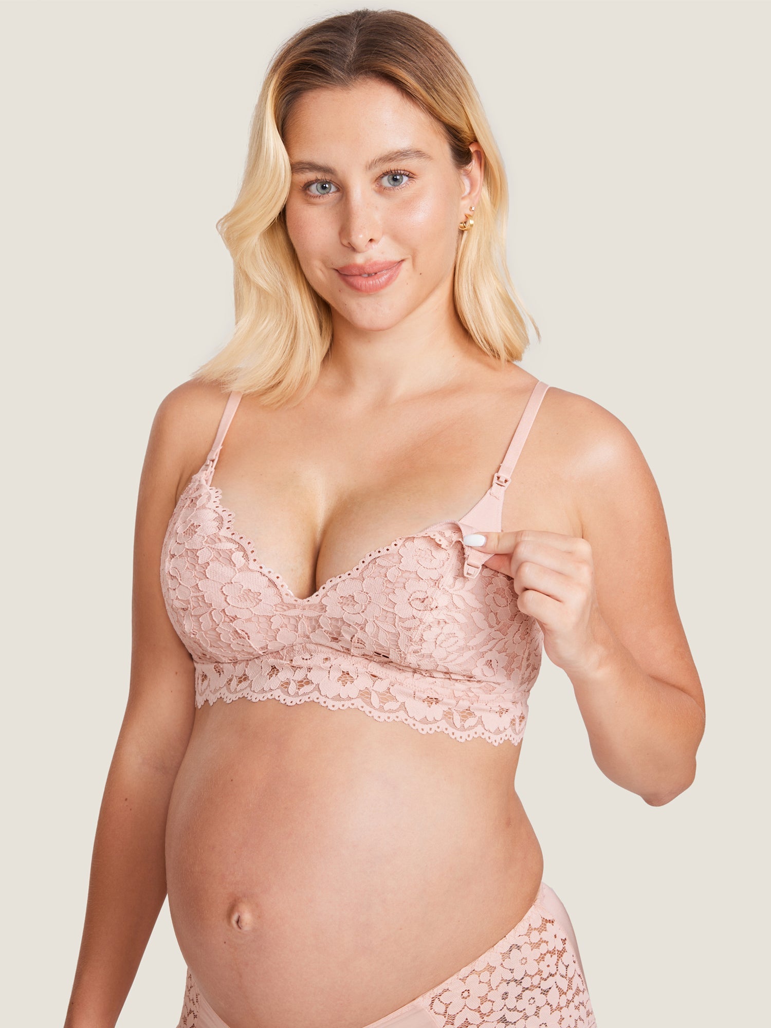 Ava | Supportive Floral Lace Nursing Bra 0