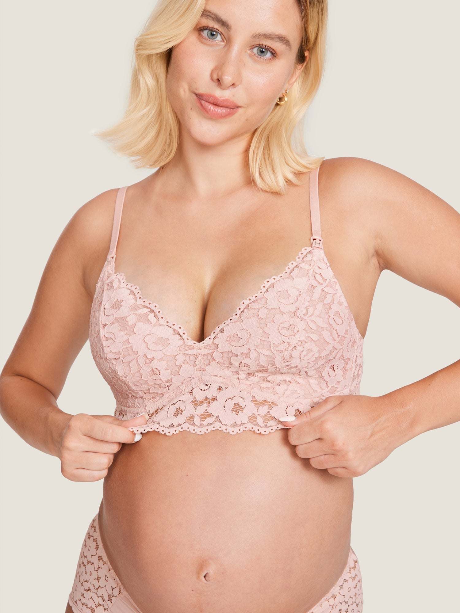 Ava | Supportive Floral Lace Nursing Bra 2