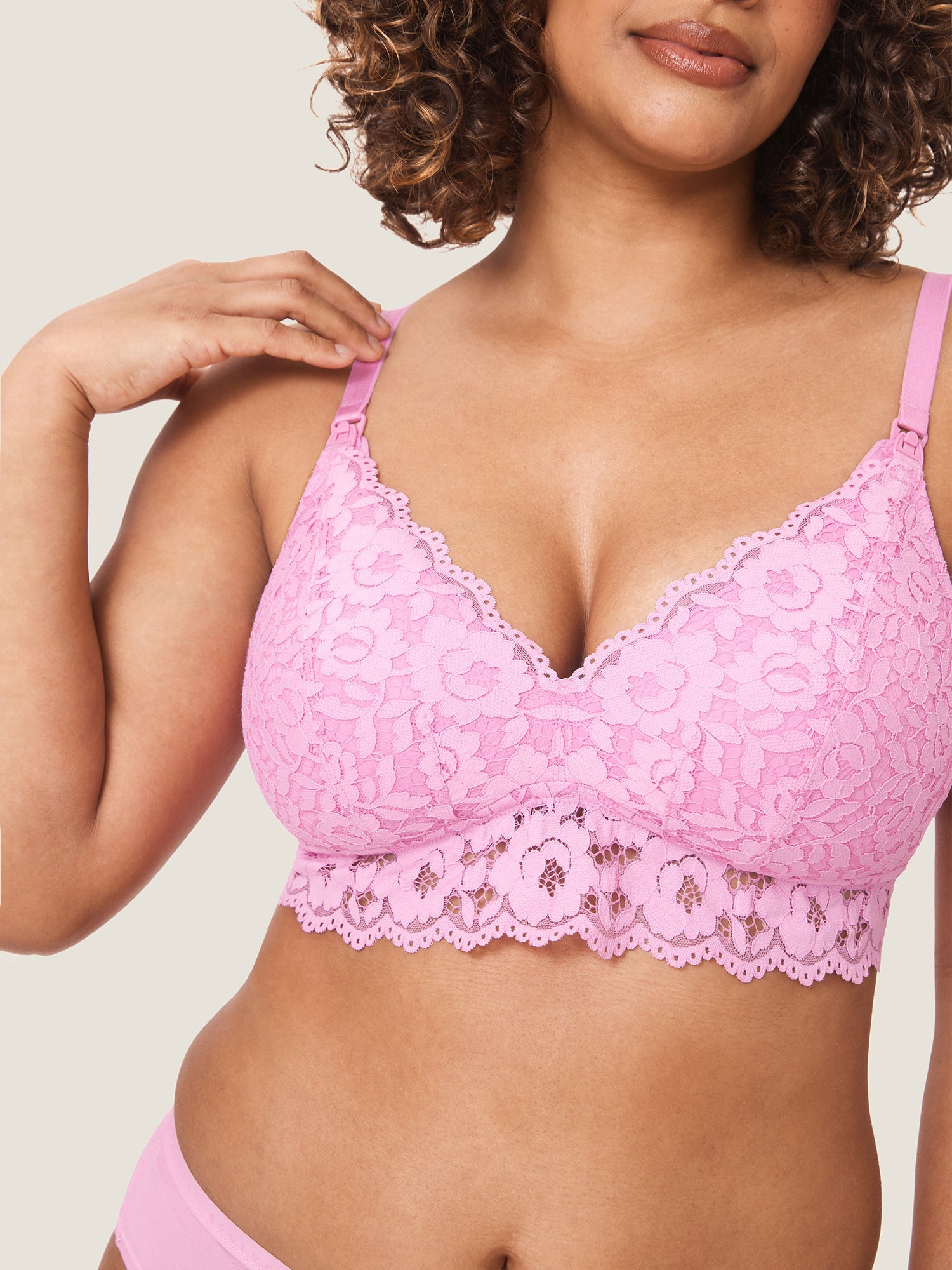 Ava | Supportive Floral Lace Nursing Bra 4