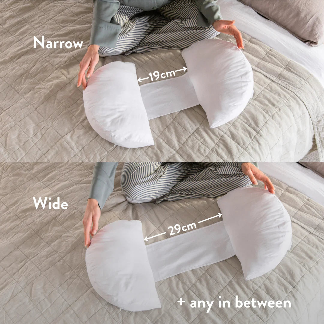 Bella Women's Pregnancy Pillow | Adjustable British Wool Filling, Hypoallergenic Support 1