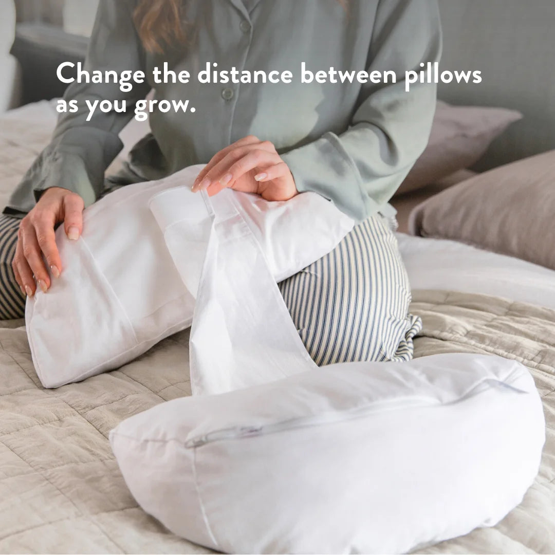 Bella Women's Pregnancy Pillow | Adjustable British Wool Filling, Hypoallergenic Support 6