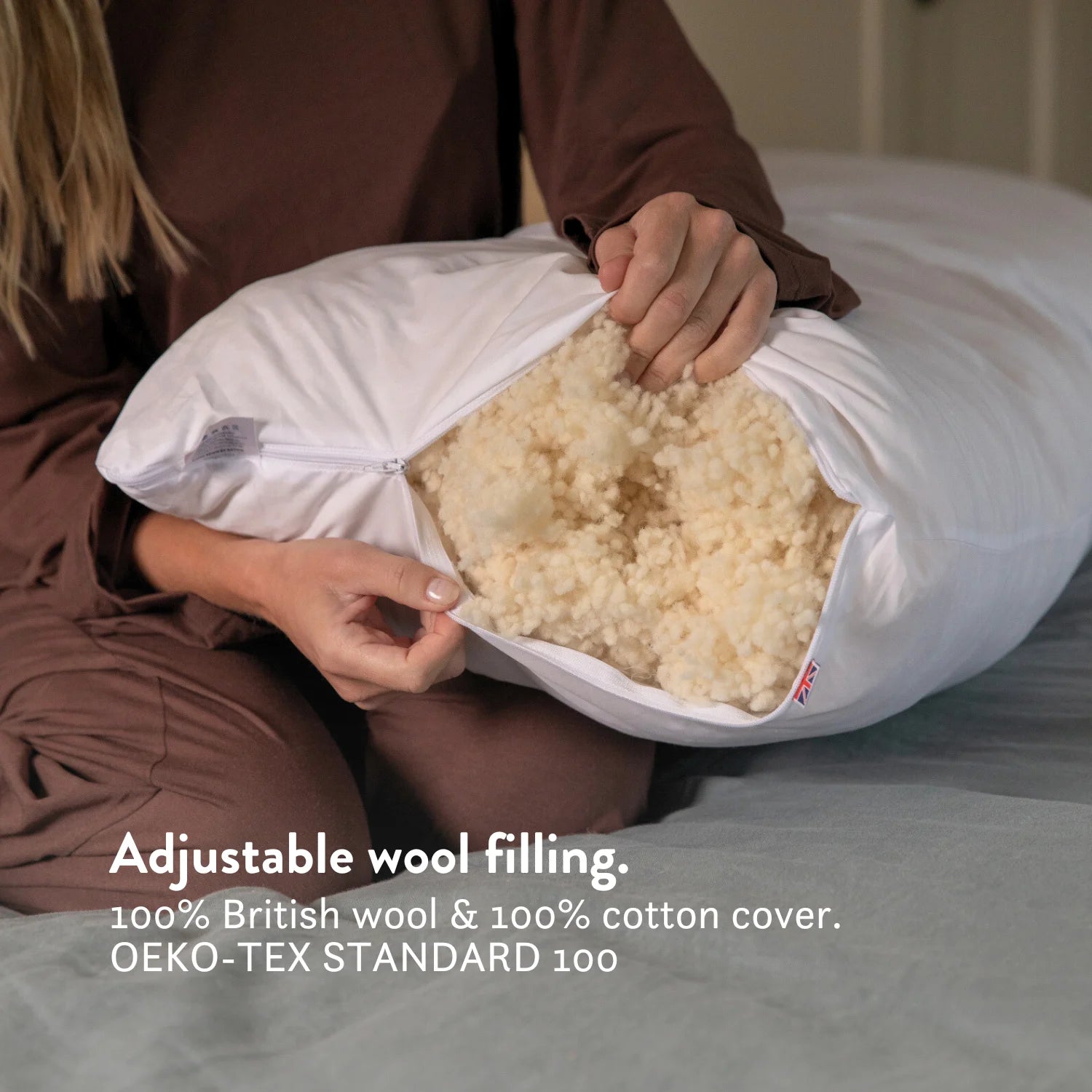 Bree Maternity Body Pillow | 100% Cotton, Adjustable Support for Side Sleepers 2