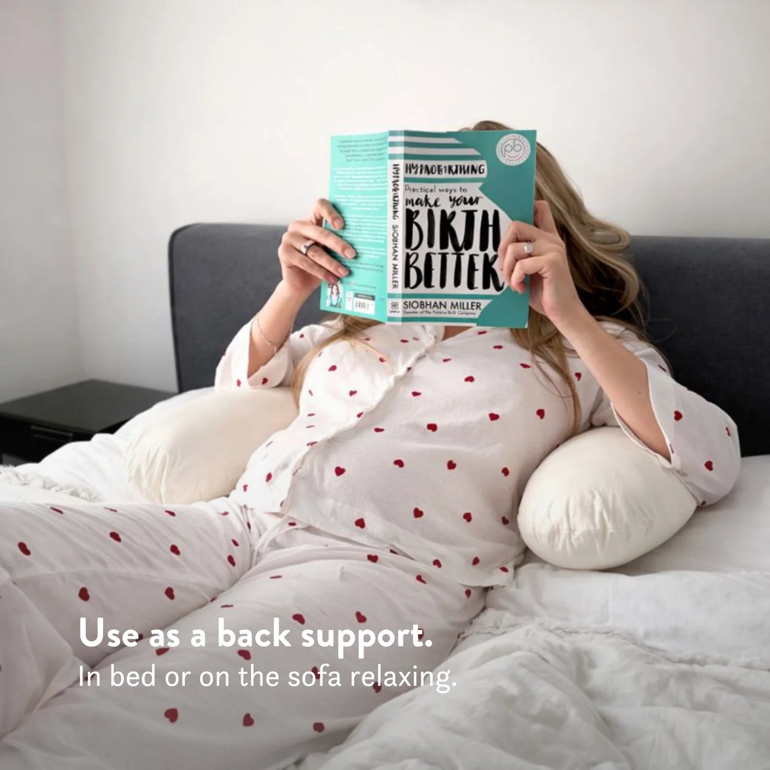 Coco Women's Best Pregnancy Pillow | Organic Cotton & British Wool, C-Shape Support 6