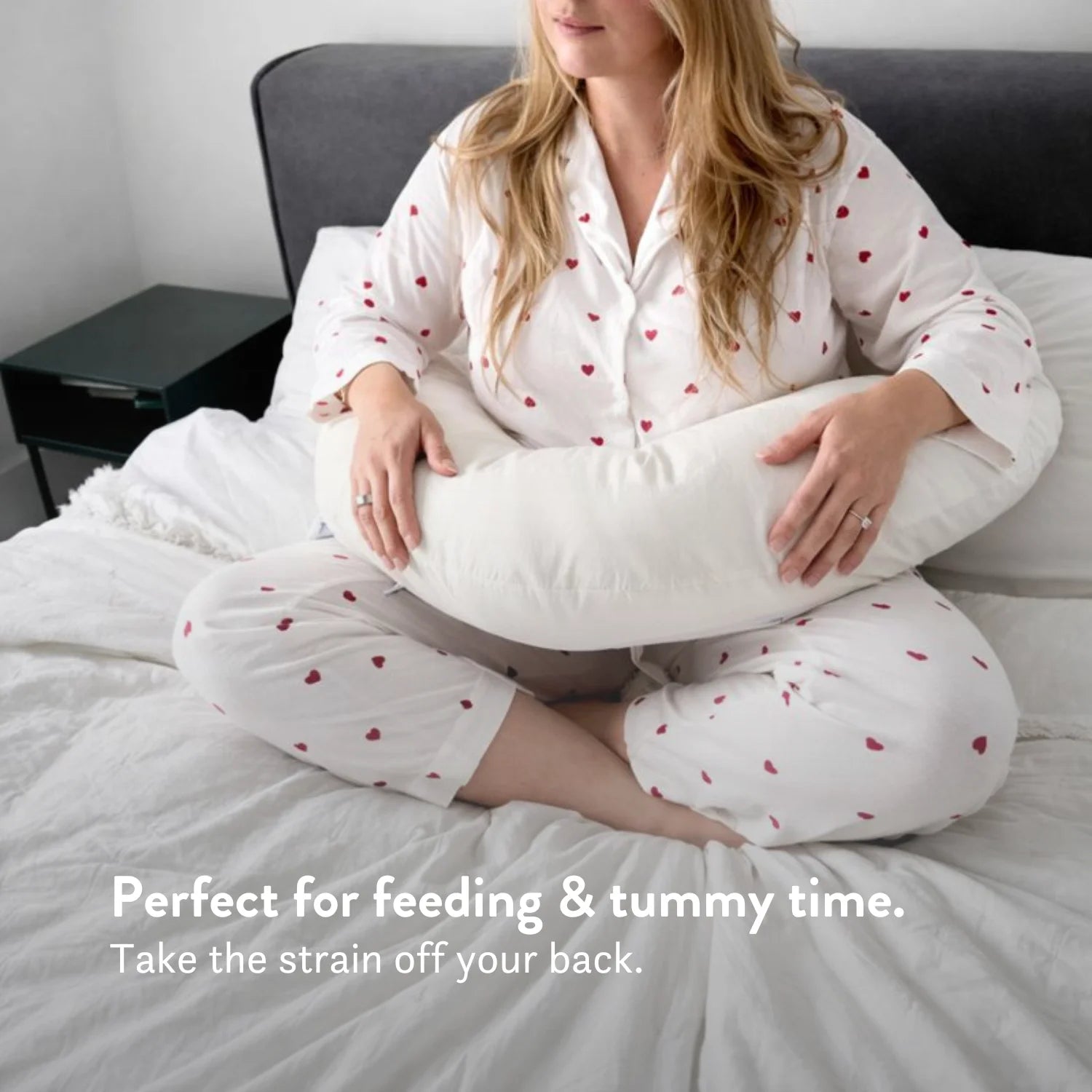 Coco Women's Best Pregnancy Pillow | Organic Cotton & British Wool, C-Shape Support 7