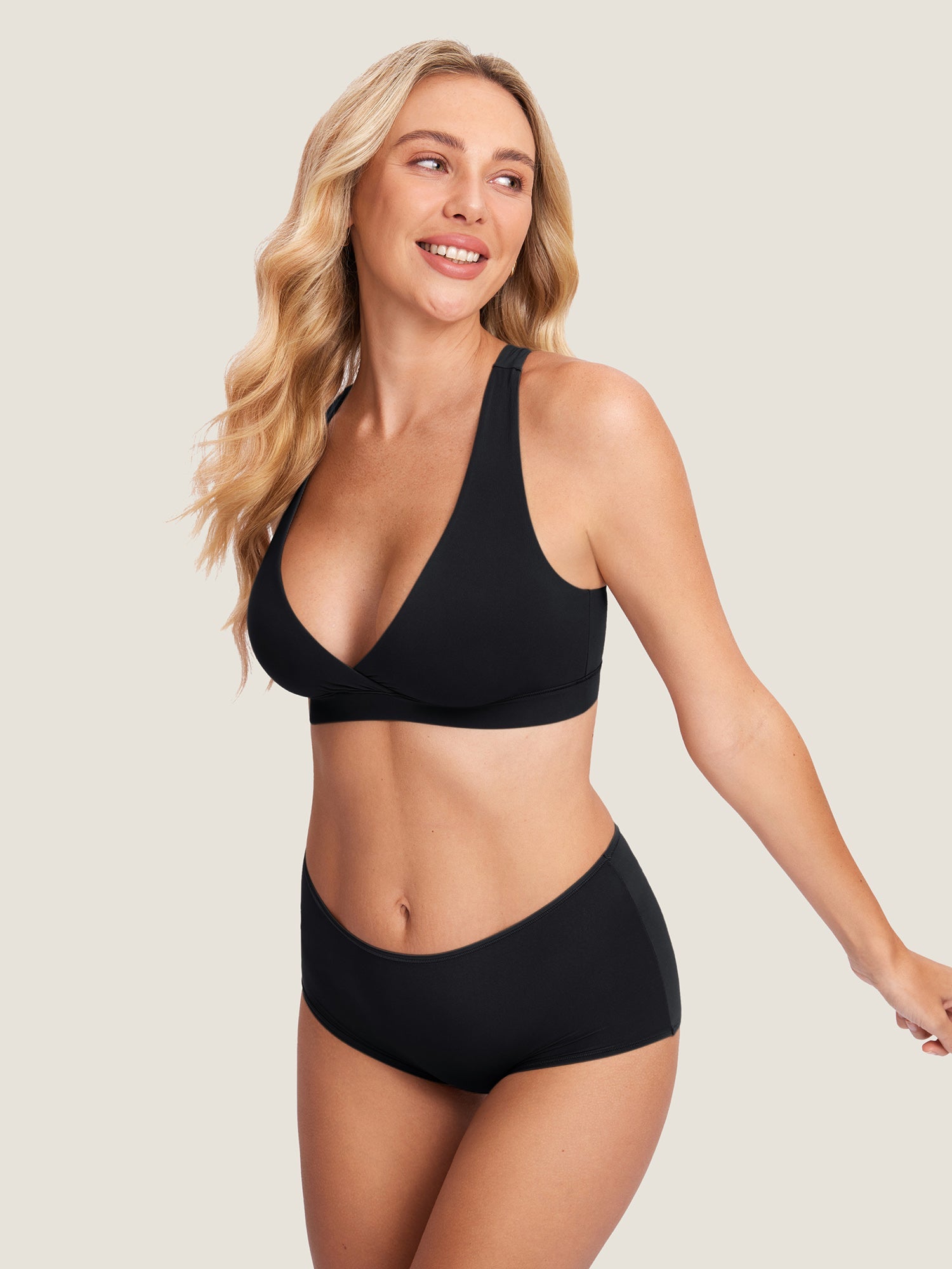 Emily | Soft Stretchy Crossover Nursing Bra for Breastfeeding Comfort 8
