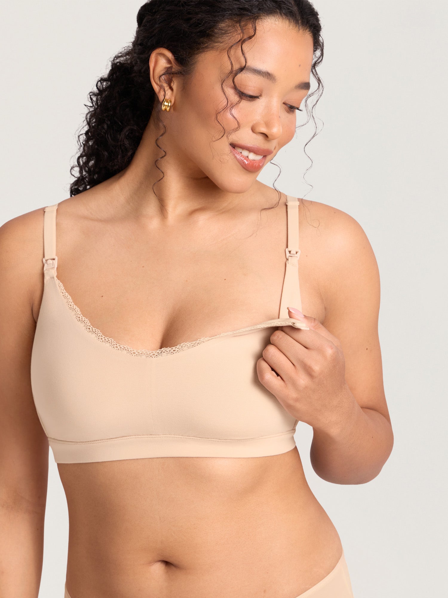 Emily | Soft Stretchy Lace Nursing Bralette 0