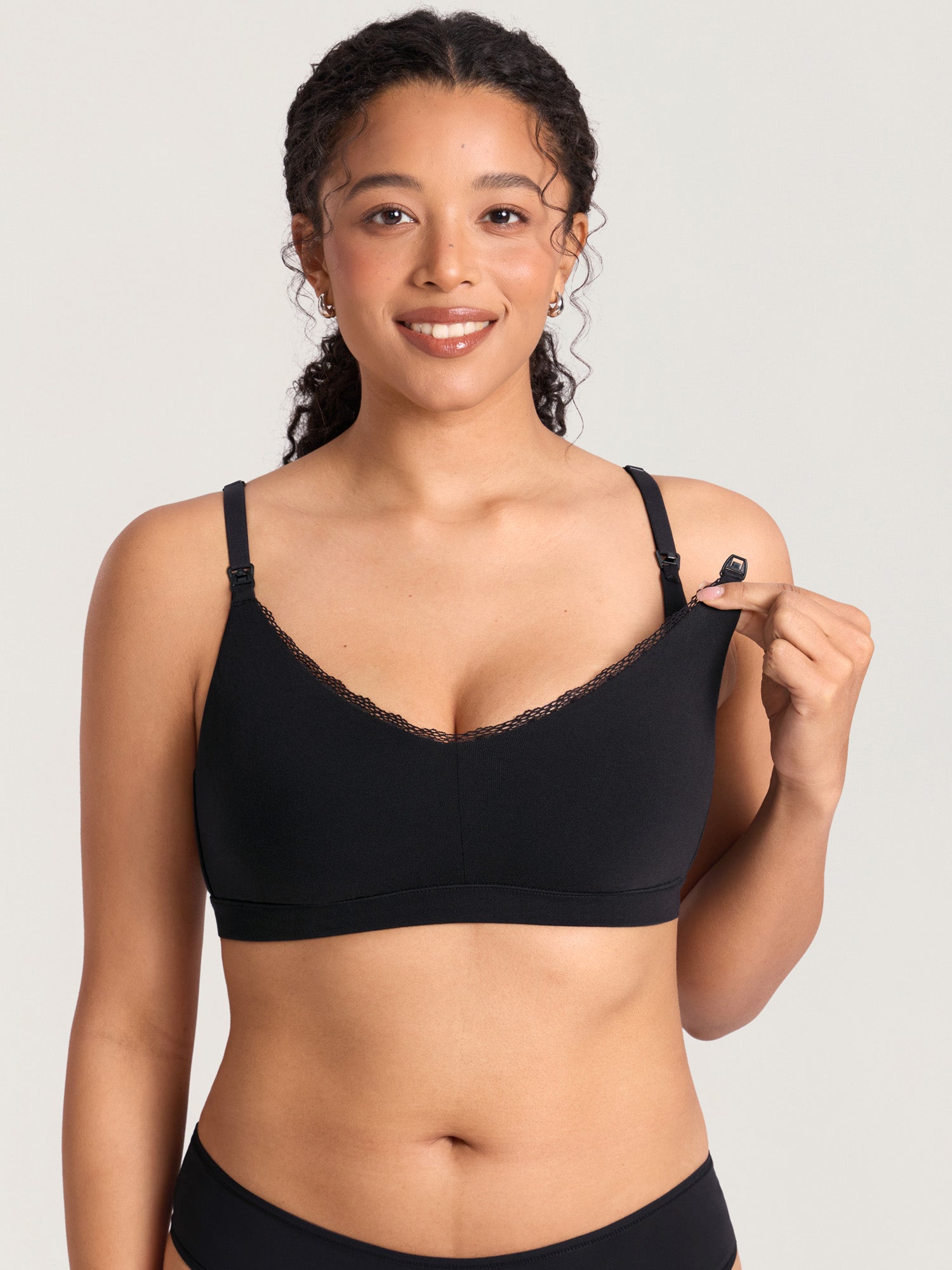 Emily | Soft Stretchy Lace Nursing Bralette 4