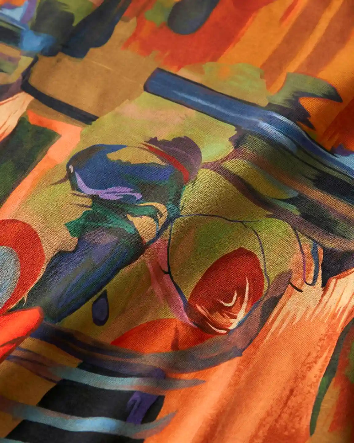 Bump Society – The Comfort Collection: Abstract Print A Line Maternity Midi Dress