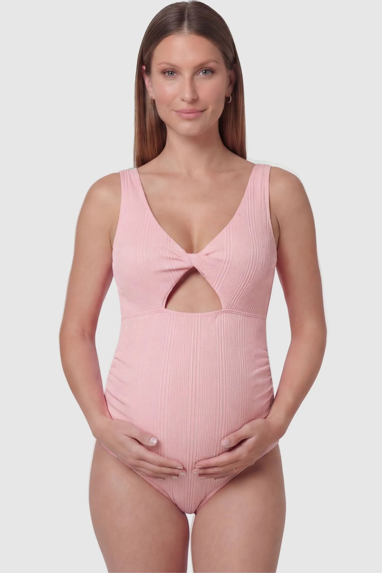 Lily | Chic Cutout Ruched Maternity Swimsuit 11