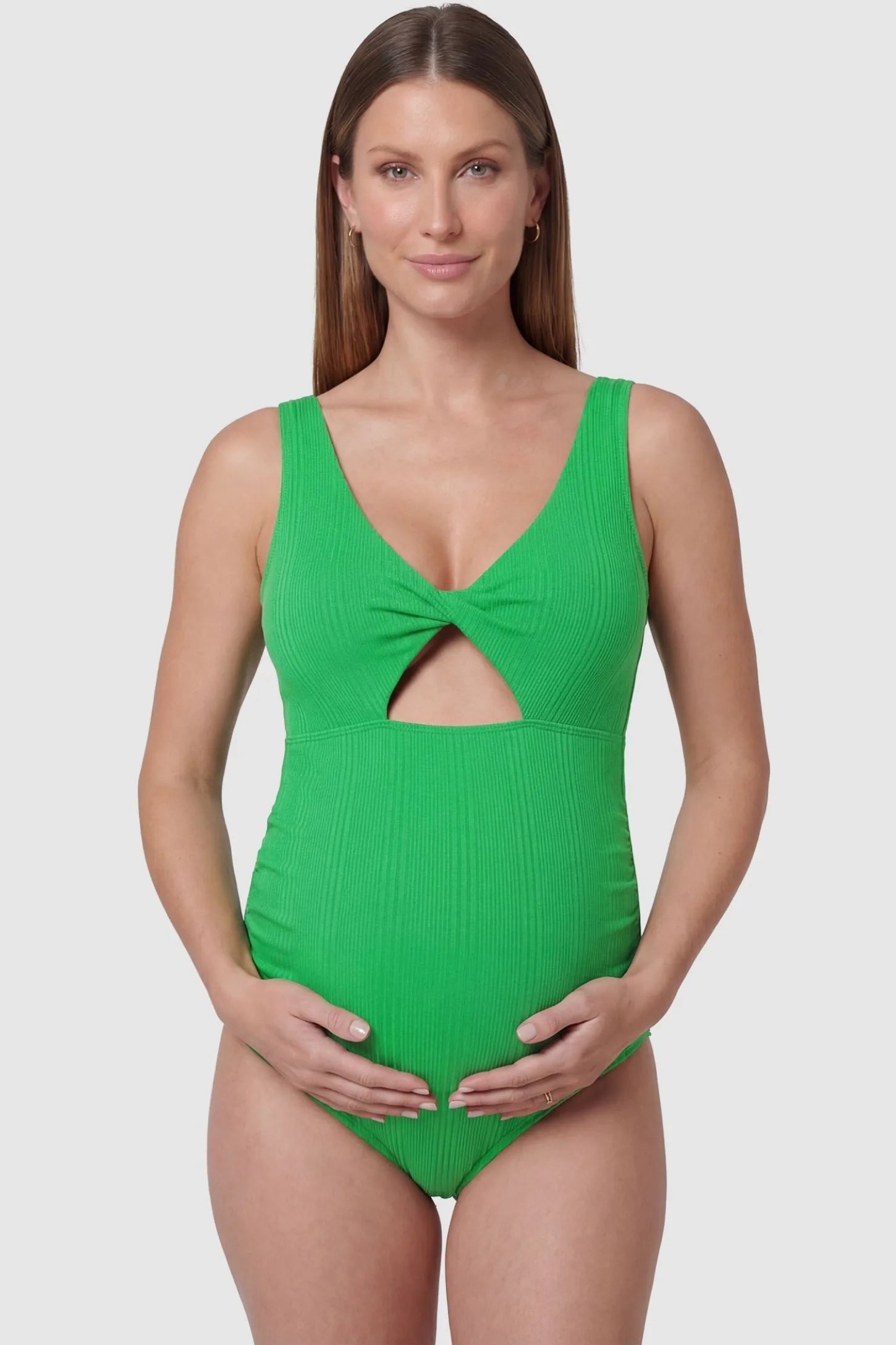 Lily | Chic Cutout Ruched Maternity Swimsuit 9