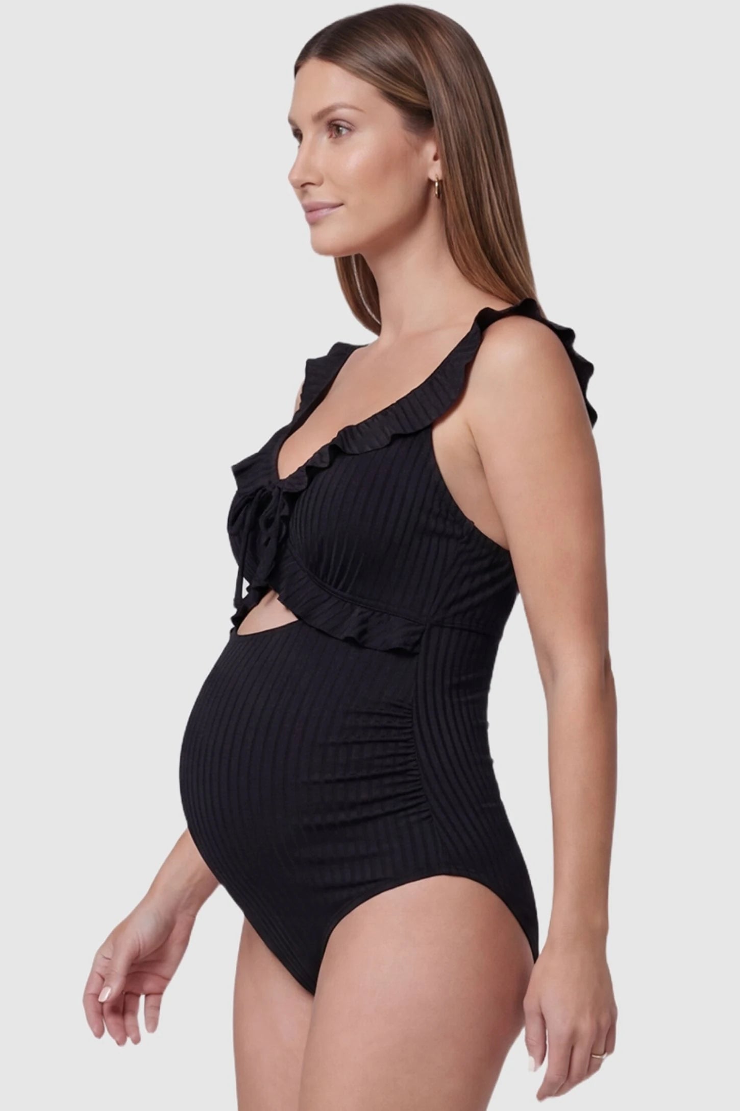 Megan | Comfortable Ribbed Maternity Swimwear for Beach and Pool 2