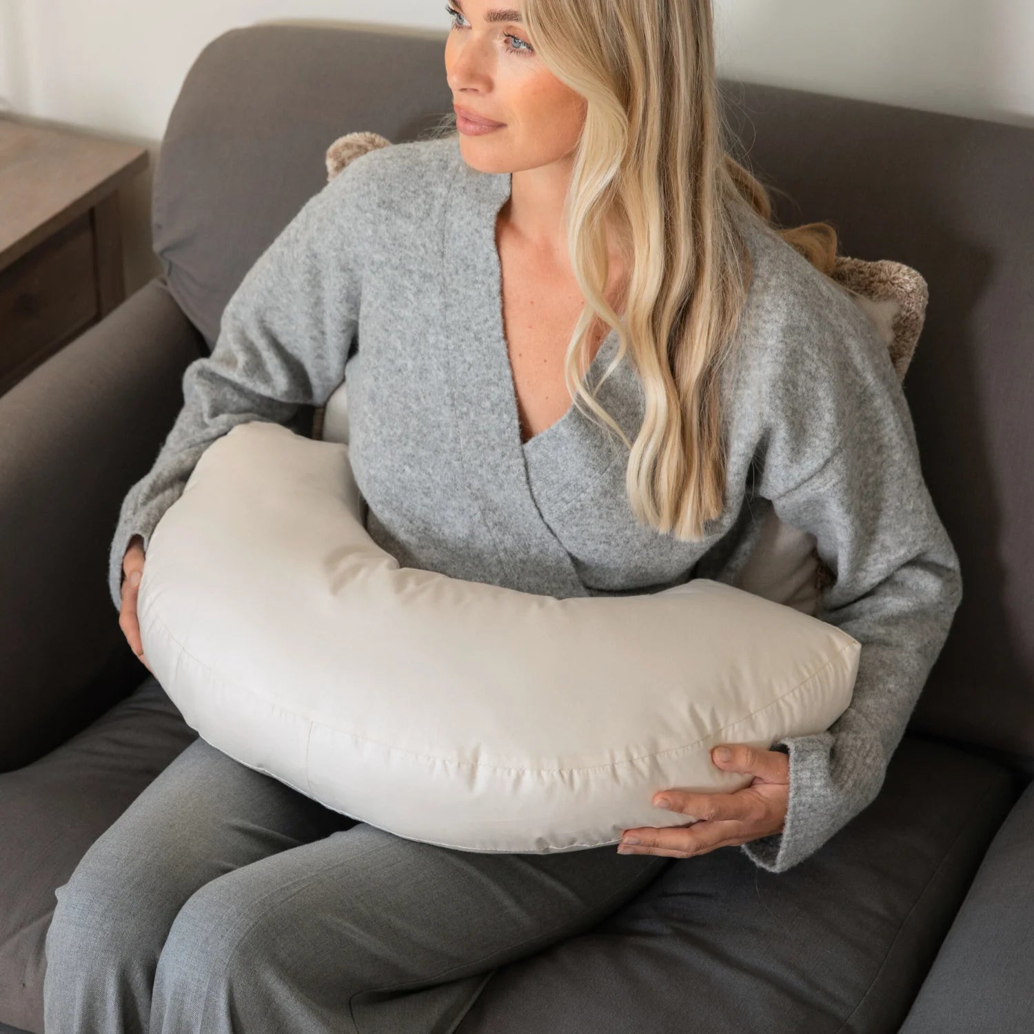 Olivia Nursing Pillow | Organic Cotton & British Wool, Best Breastfeeding Support 0