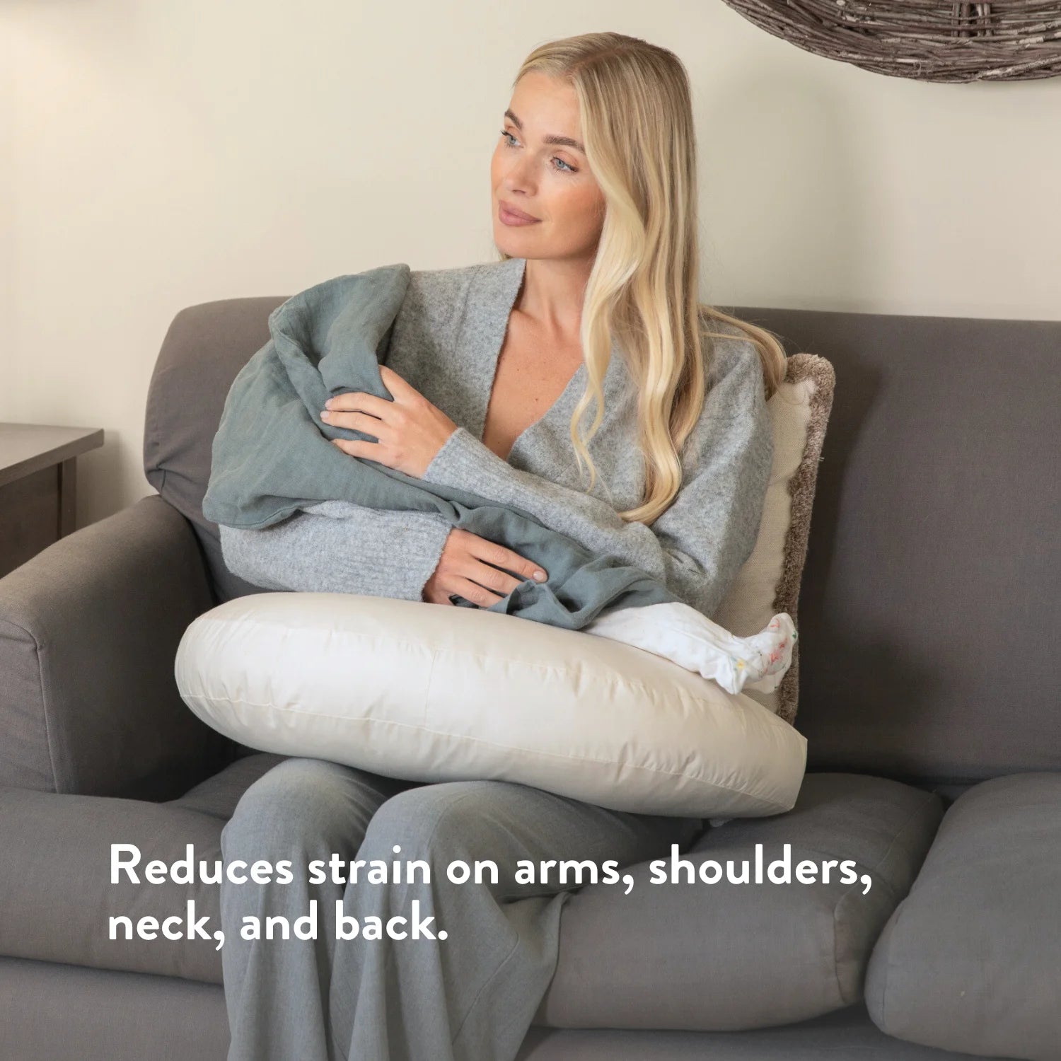 Olivia Nursing Pillow | Organic Cotton & British Wool, Best Breastfeeding Support 1