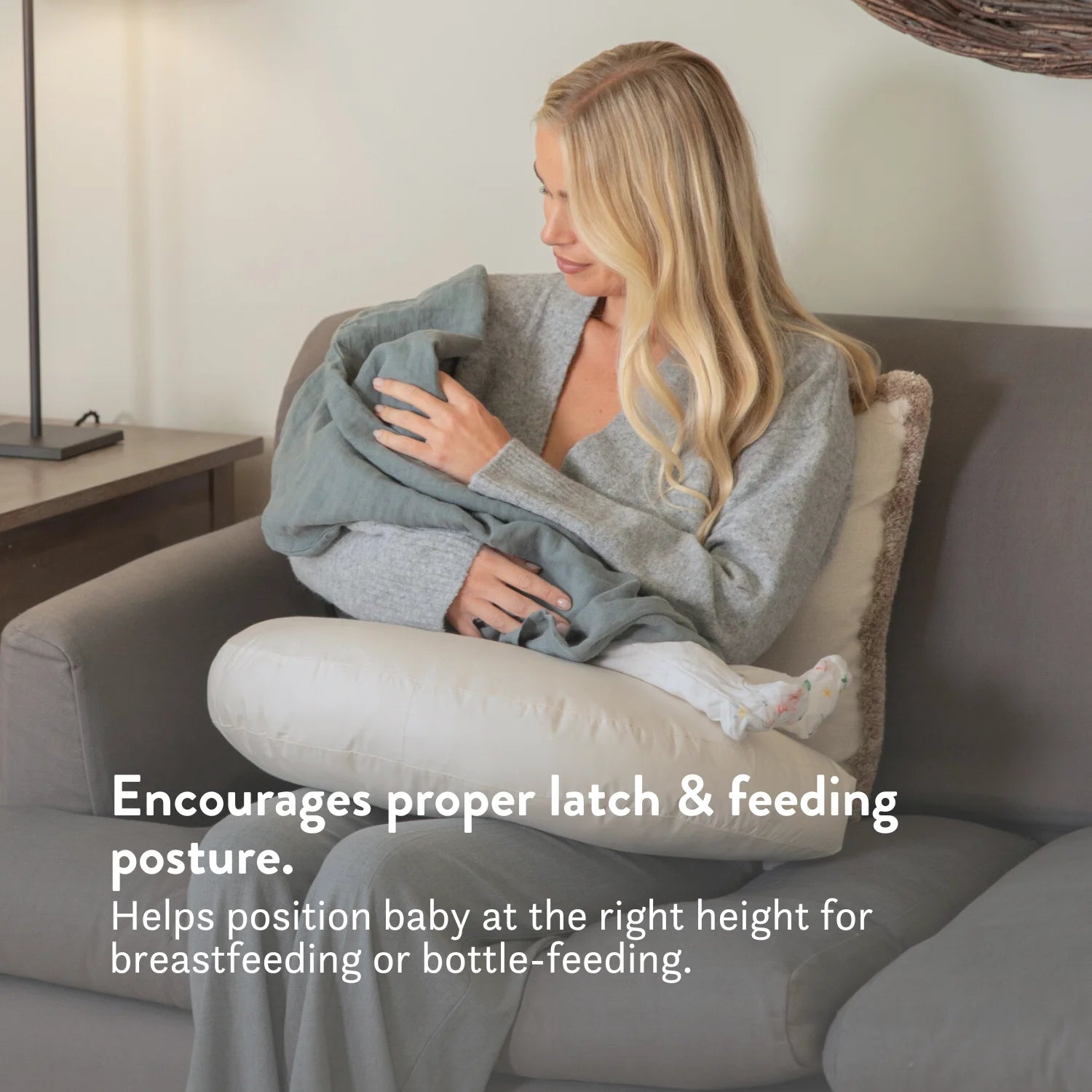 Olivia Nursing Pillow | Organic Cotton & British Wool, Best Breastfeeding Support 3