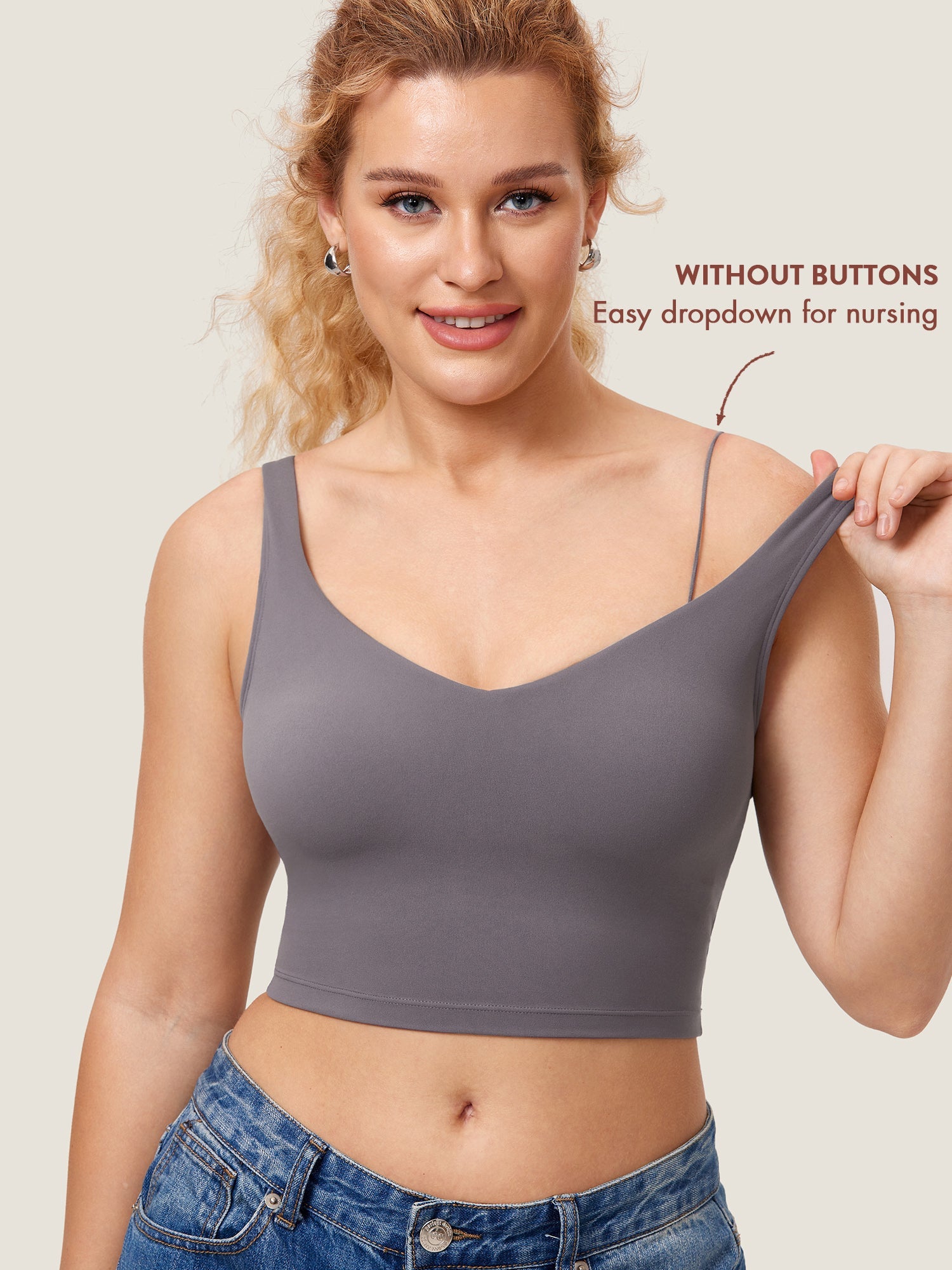 Sophie | Soft Stylish Nursing Crop Tank Top 10