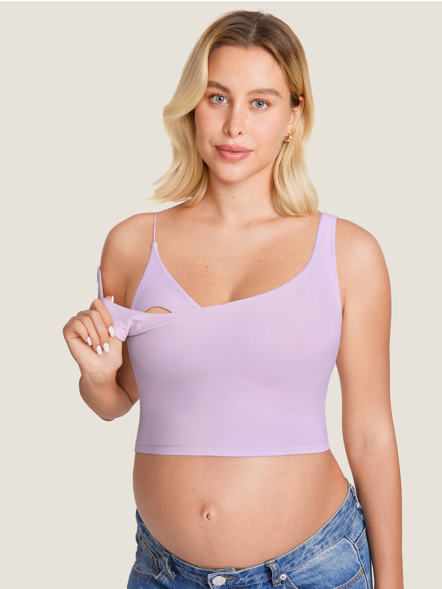 Sophie | Soft Stylish Nursing Crop Tank Top 11