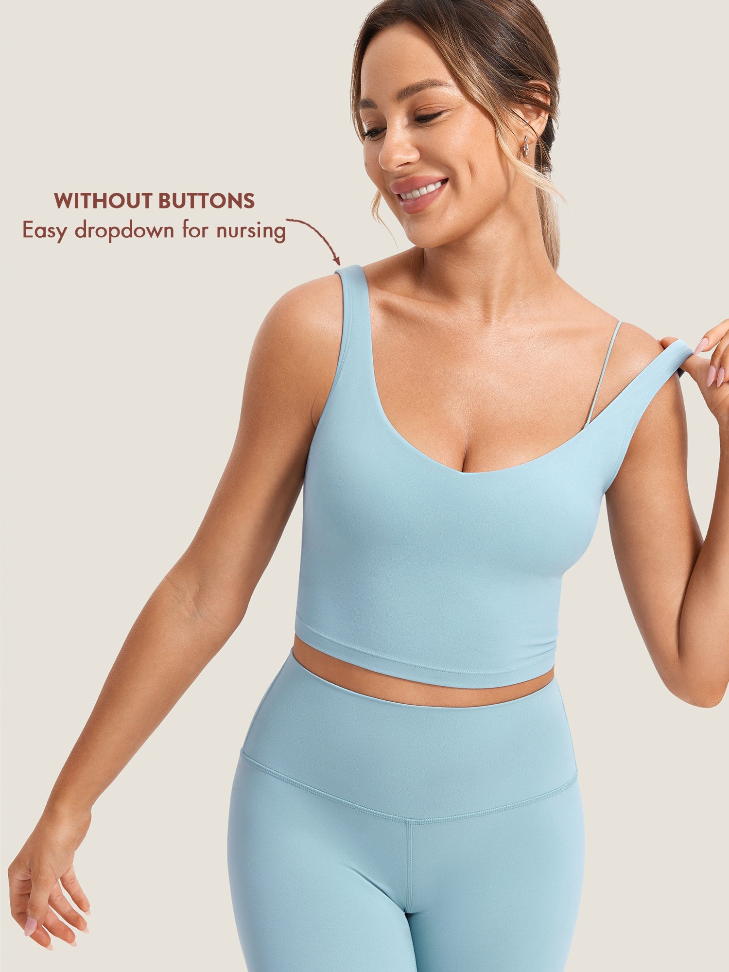 Sophie | Soft Stylish Nursing Crop Tank Top 16