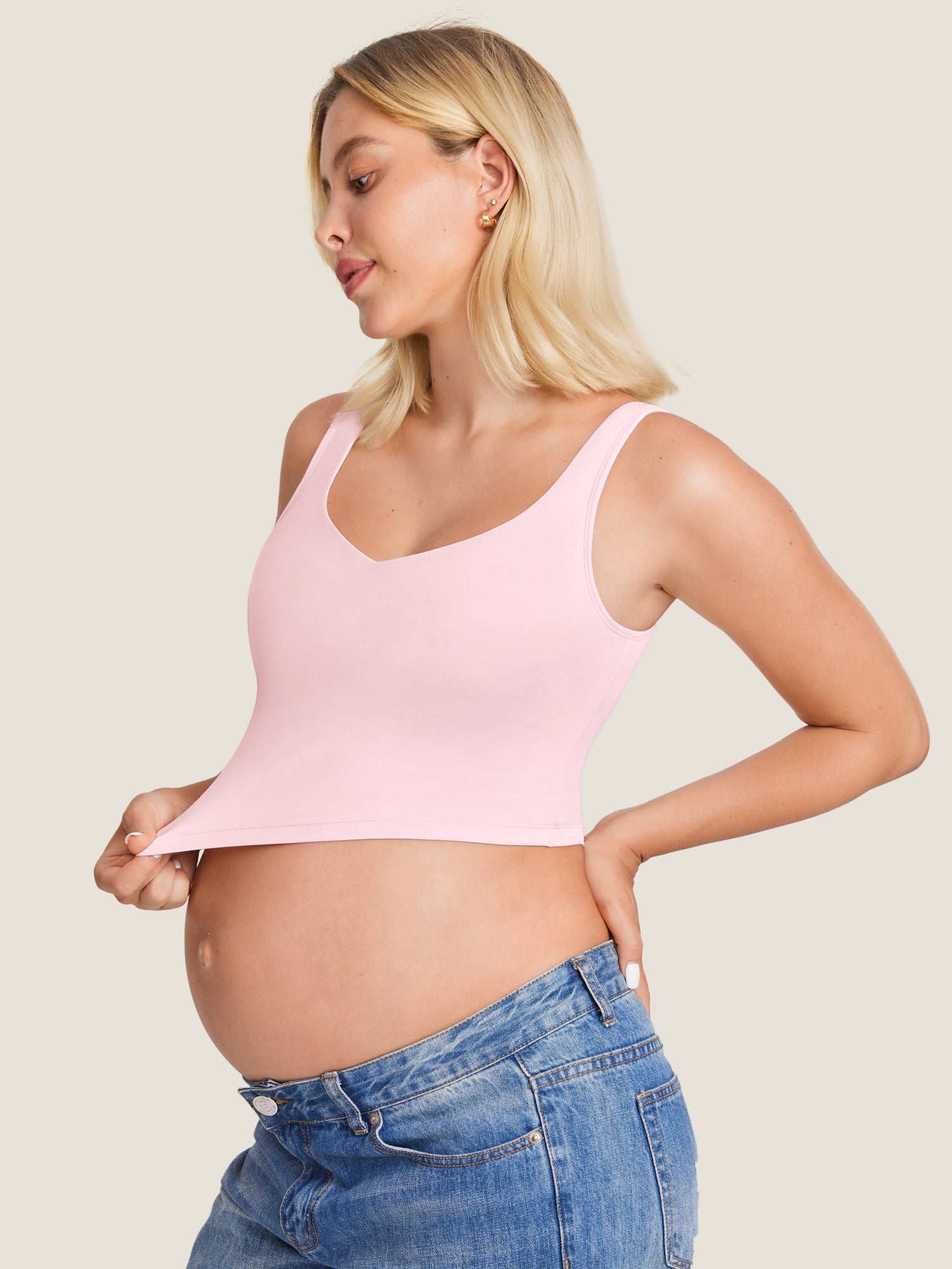 Sophie | Soft Stylish Nursing Crop Tank Top 18