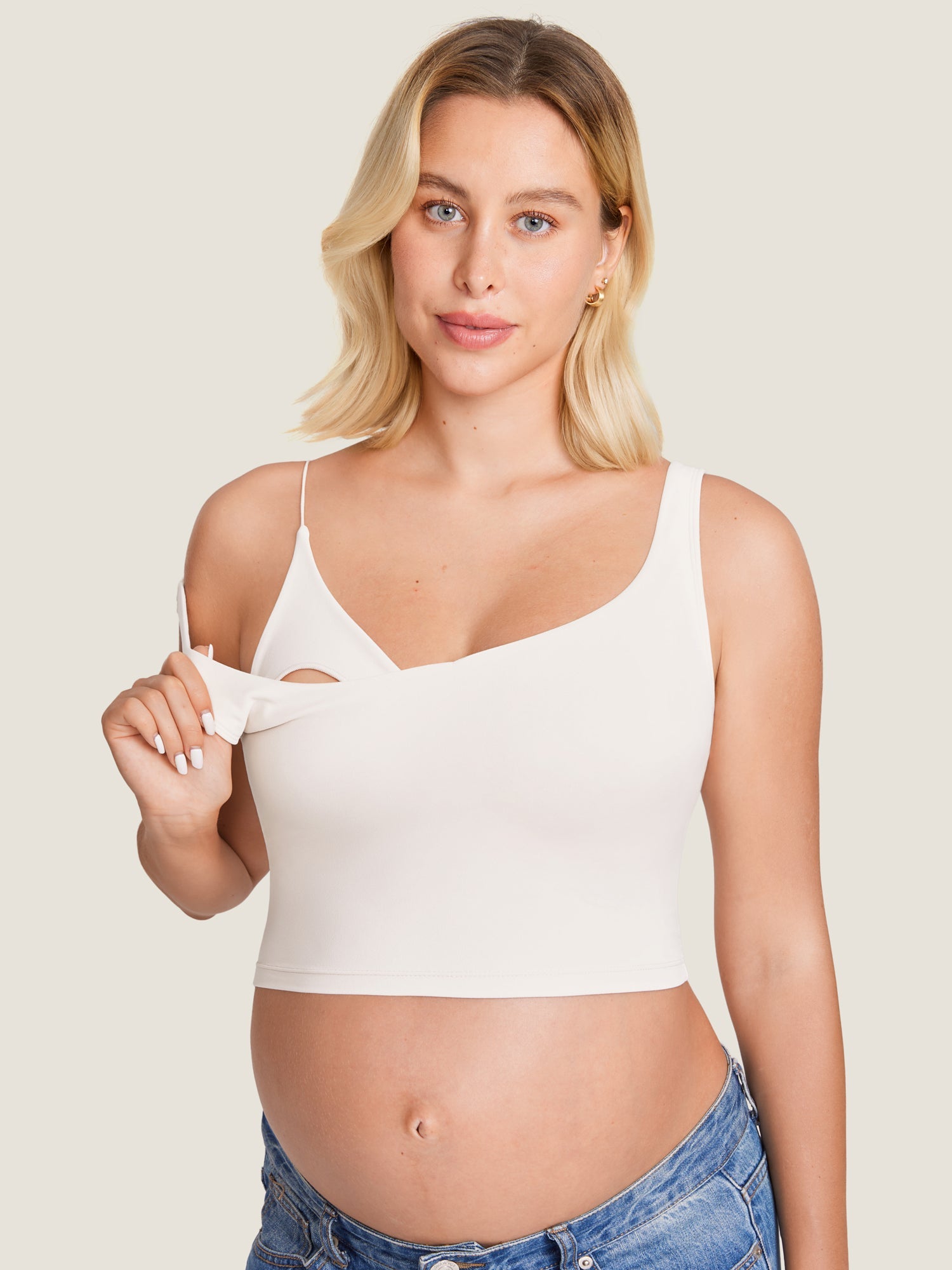 Sophie | Soft Stylish Nursing Crop Tank Top 19