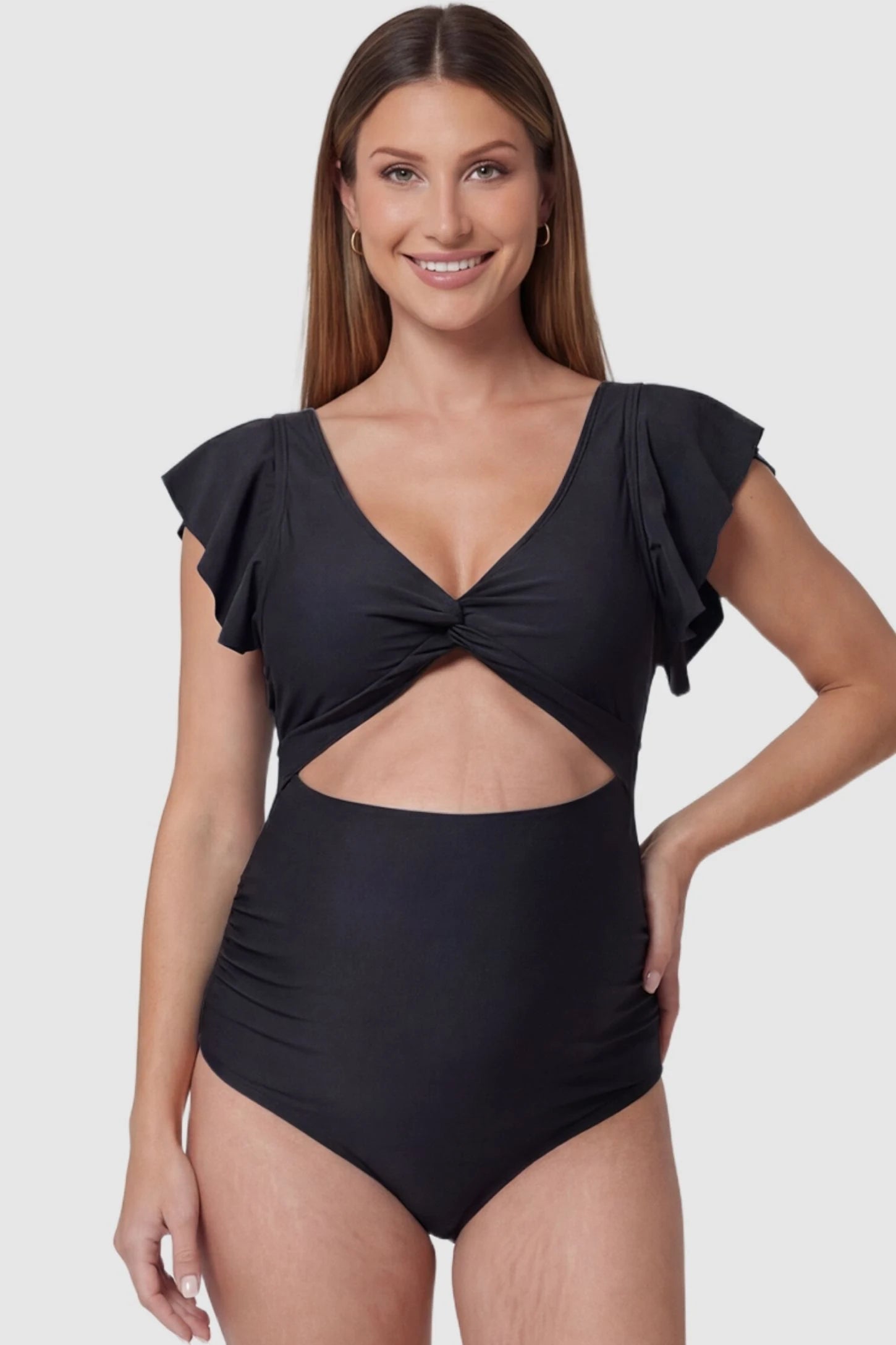 Sophie | Stylish Cutout Maternity Swimsuit for Pregnancy Comfort 0
