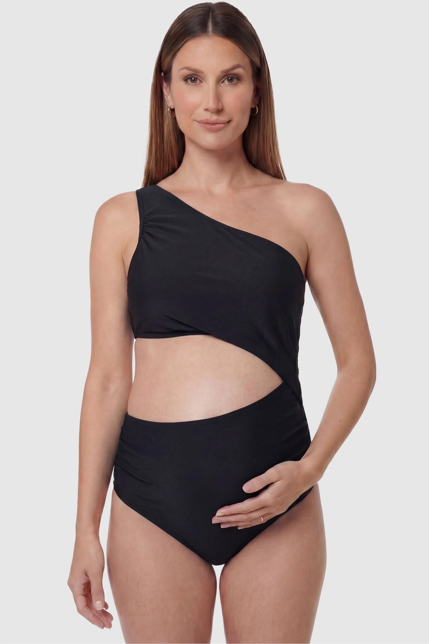 Sophie | Stylish One-Shoulder Maternity Swimwear for Comfort and Elegance 0