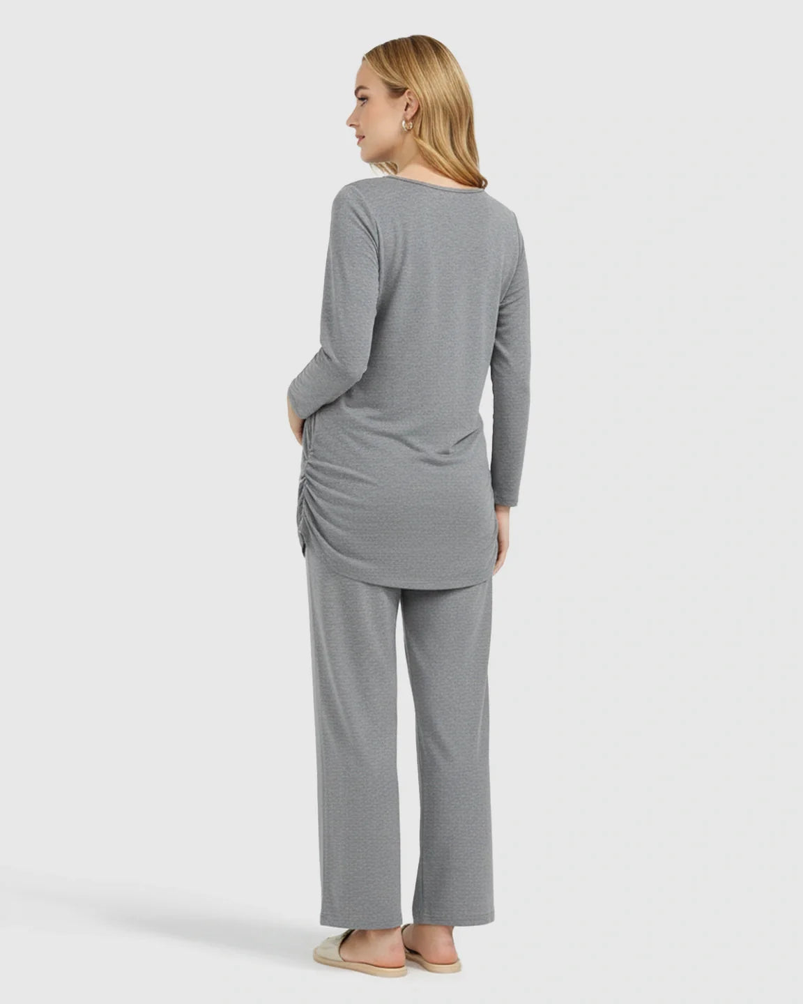Bump Society – The Nursing Collection: Hidden Nursing Access Long Sleeve Maternity Lounge Set