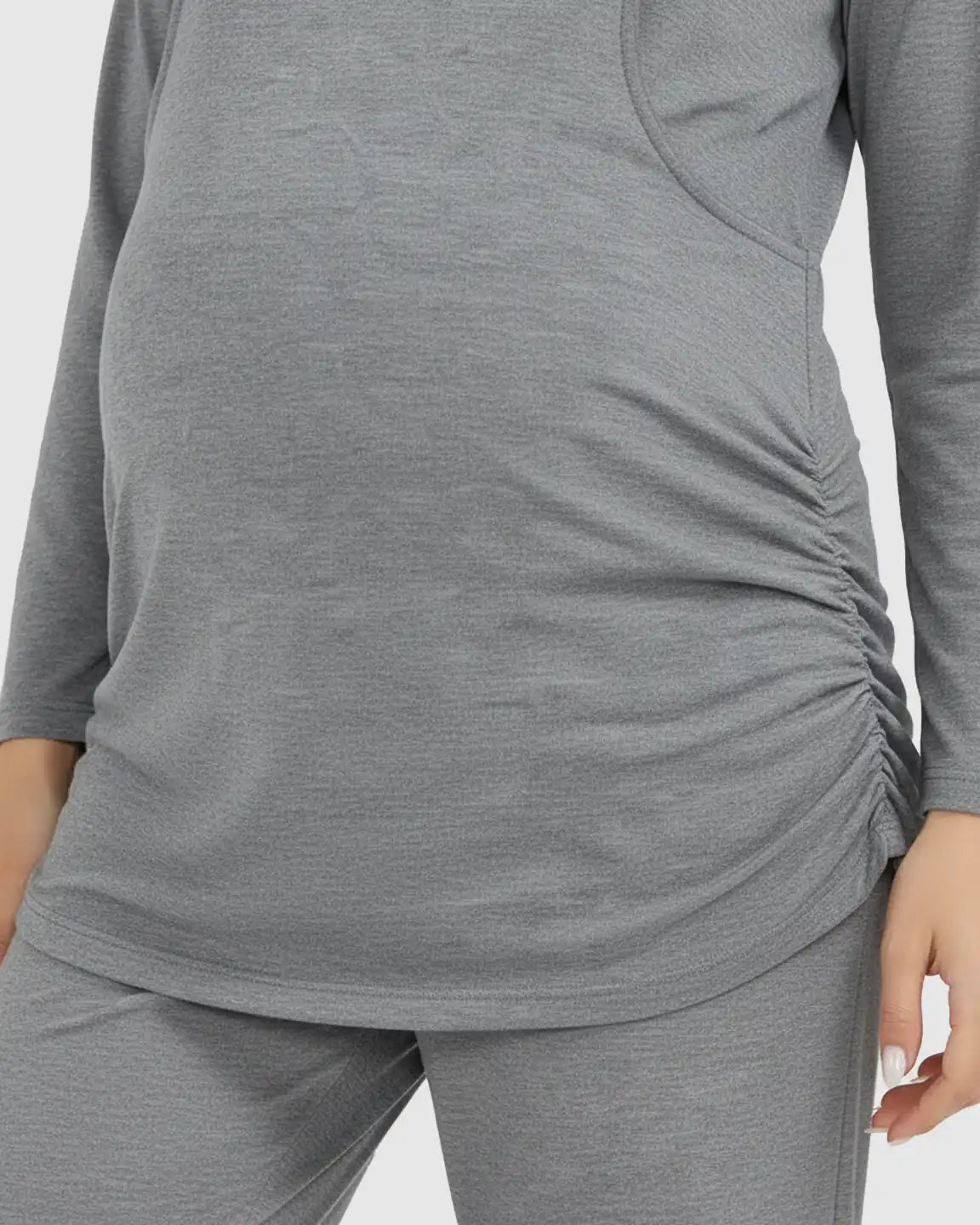Bump Society – The Nursing Collection: Hidden Nursing Access Long Sleeve Maternity Lounge Set