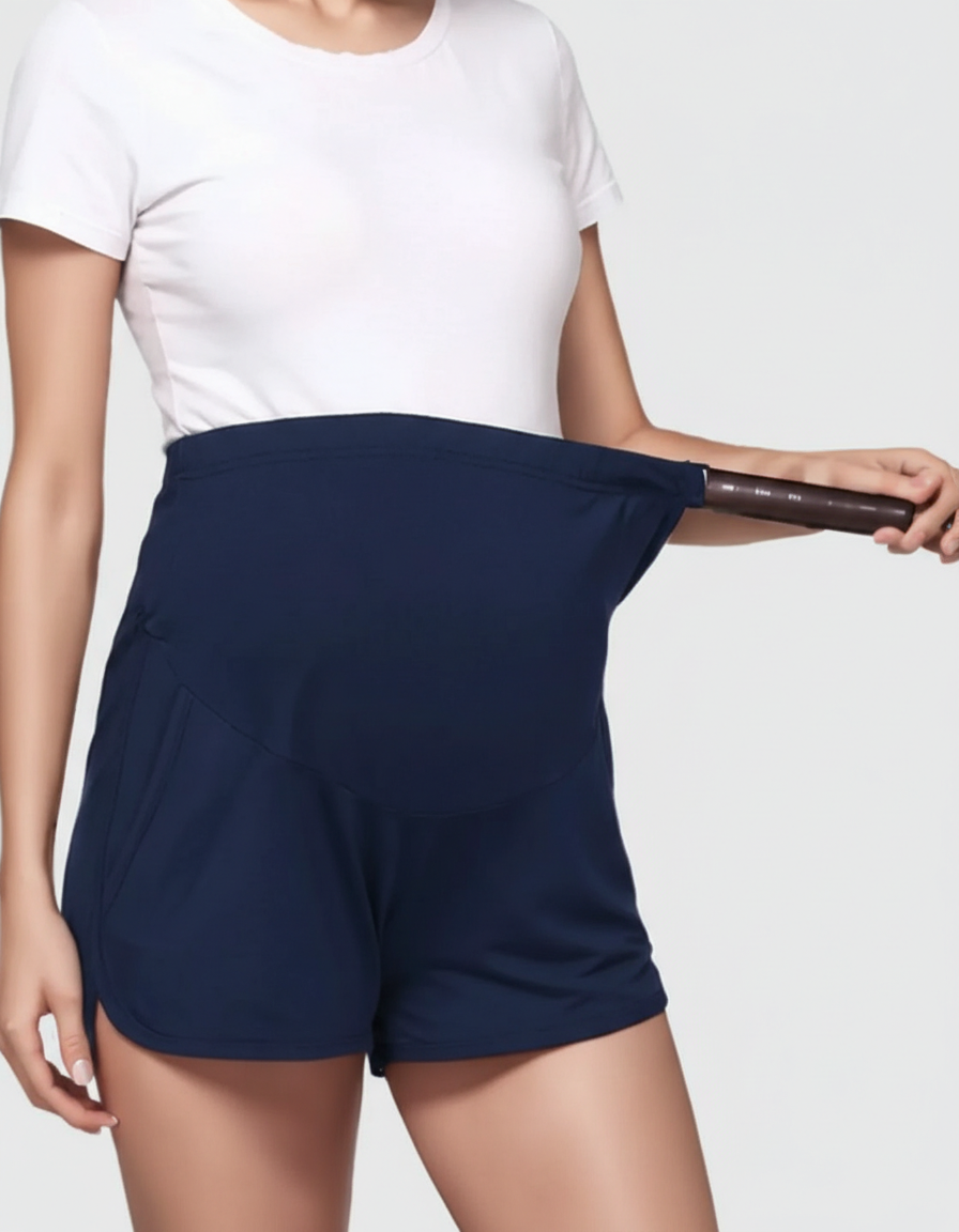Bump Society – The Comfort Collection: Adjustable Waist Relaxed-Fit Maternity Shorts-Bump Society