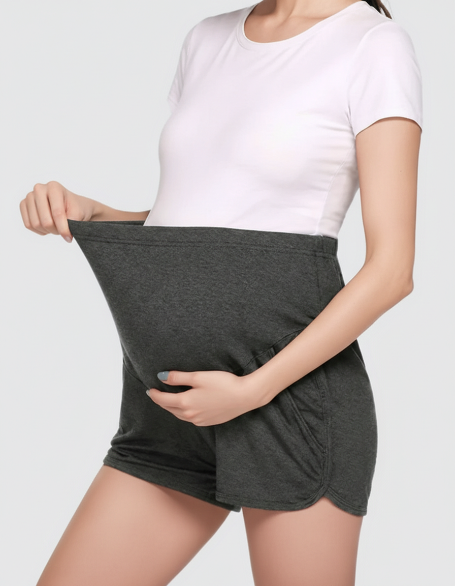Bump Society – The Comfort Collection: Adjustable Waist Relaxed-Fit Maternity Shorts-Bump Society