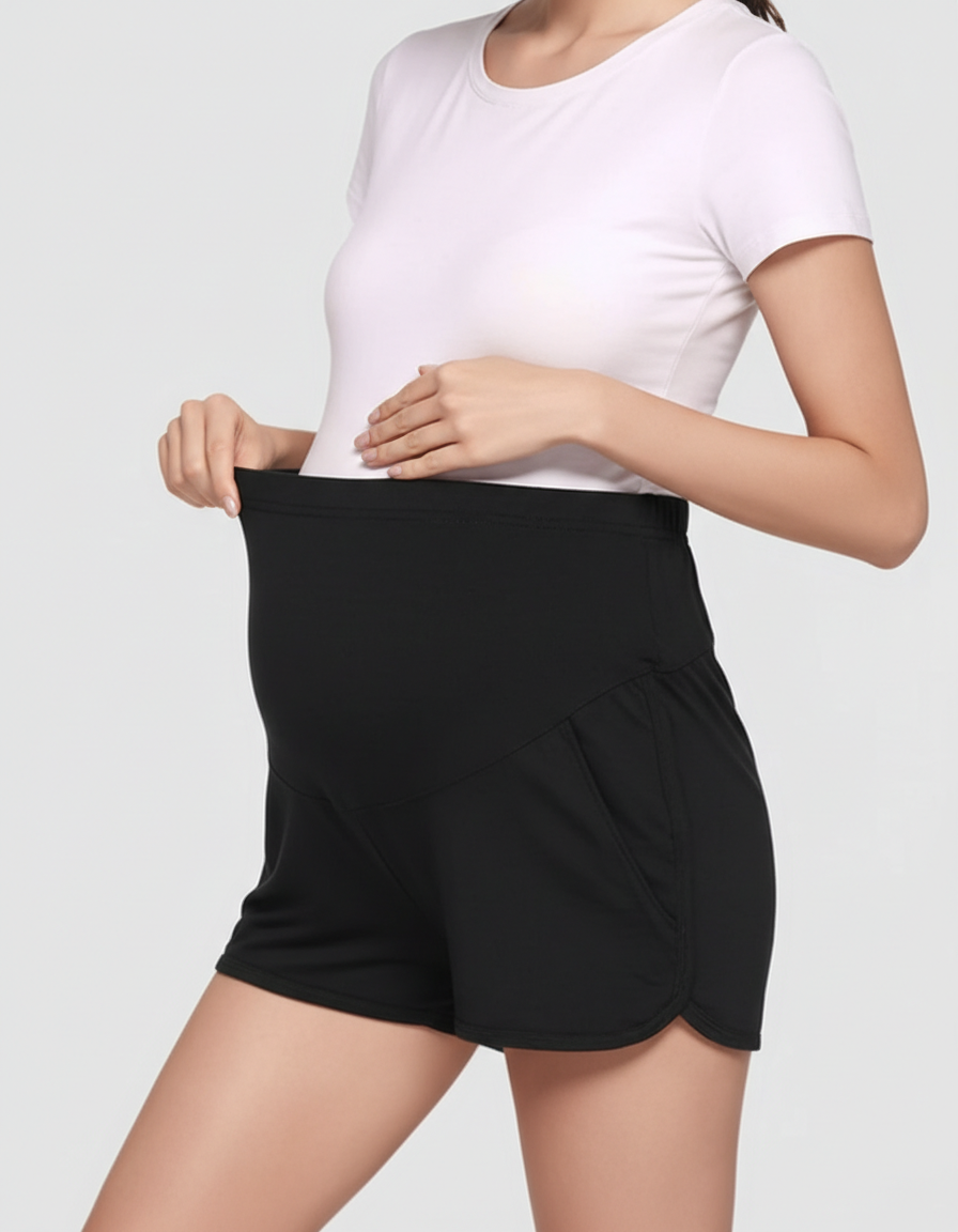 Bump Society – The Comfort Collection: Adjustable Waist Relaxed-Fit Maternity Shorts-Bump Society