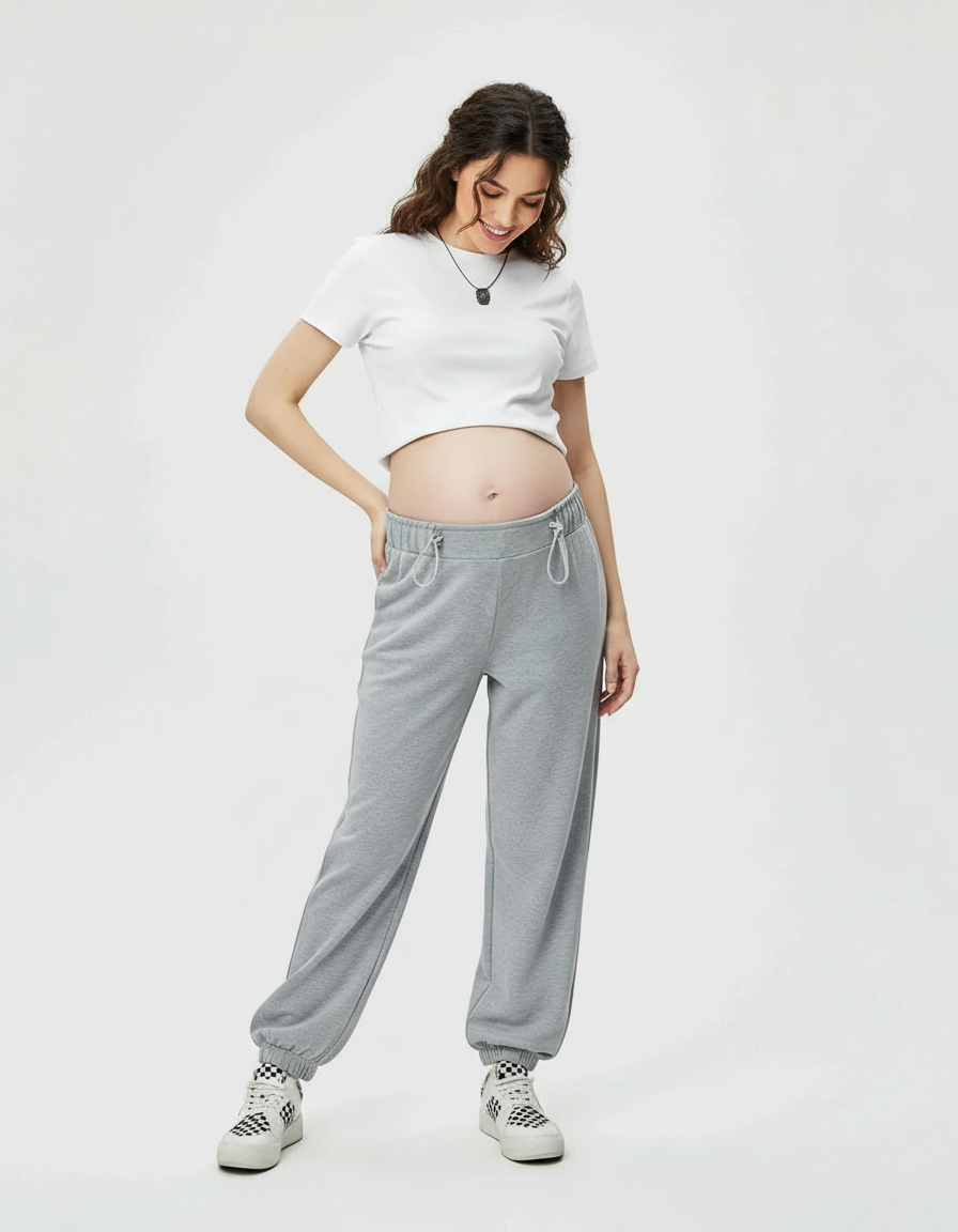 Bump Society – The Comfort Collection: Bump-Friendly High-Rise Maternity Joggers-Bump Society