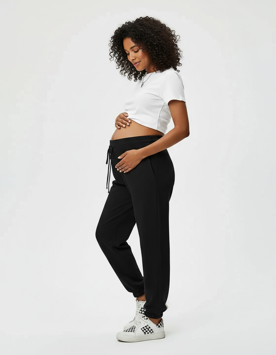 Bump Society – The Comfort Collection: Bump-Friendly High-Rise Maternity Joggers-Bump Society