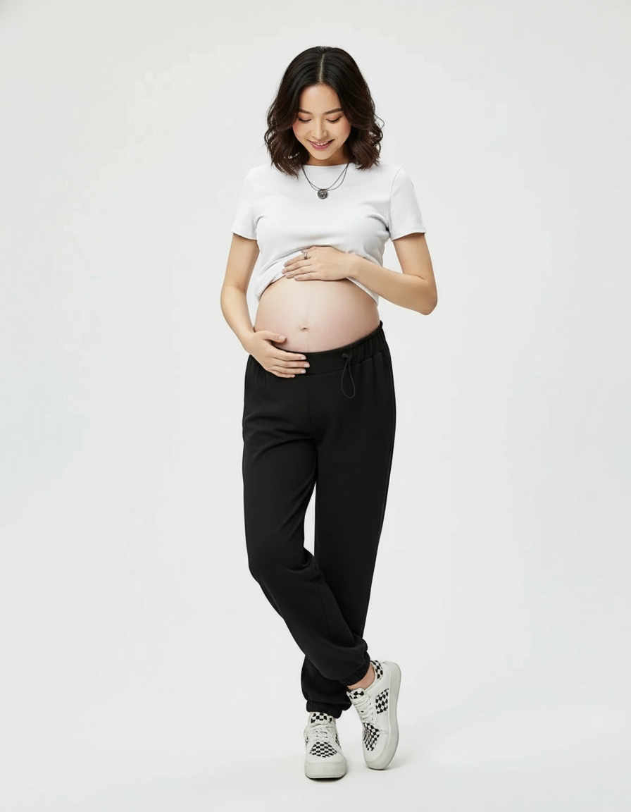 Bump Society – The Comfort Collection: Bump-Friendly High-Rise Maternity Joggers-Bump Society
