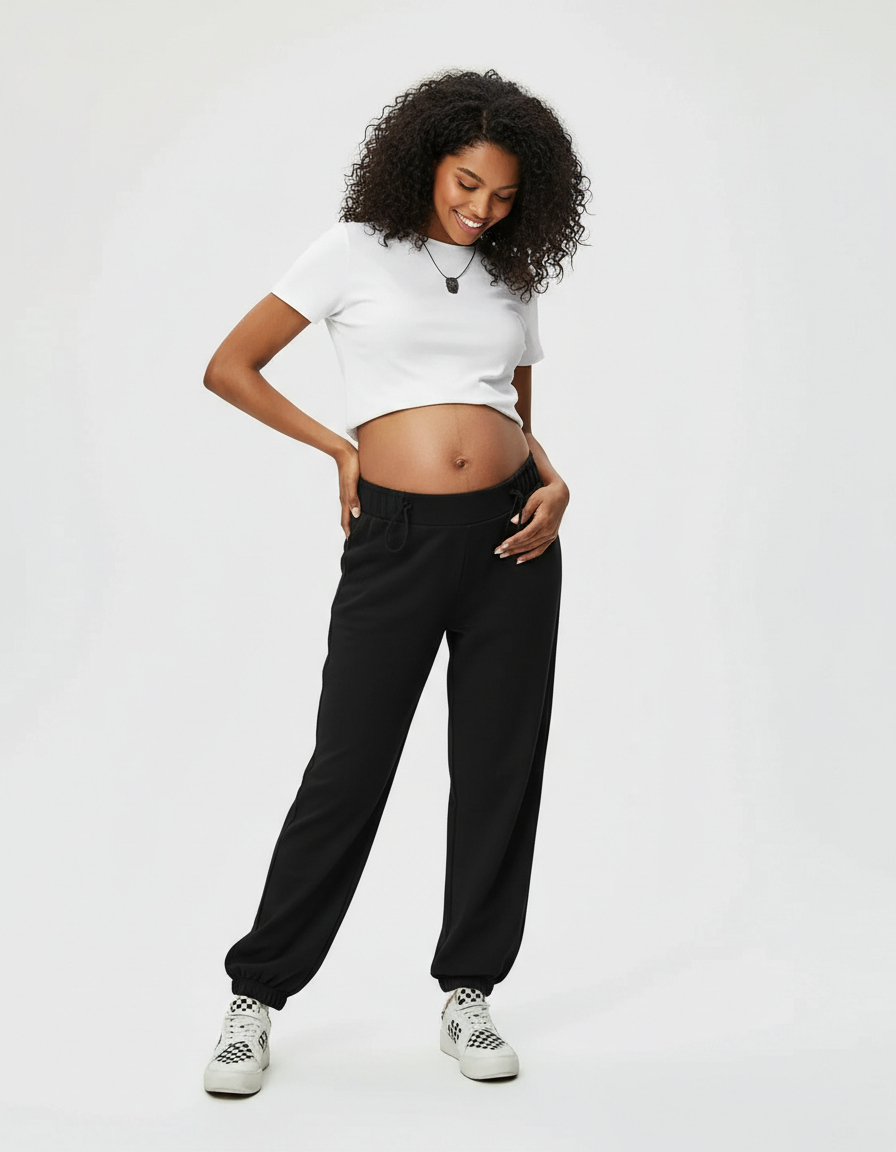 Bump Society – The Comfort Collection: Bump-Friendly High-Rise Maternity Joggers-Bump Society