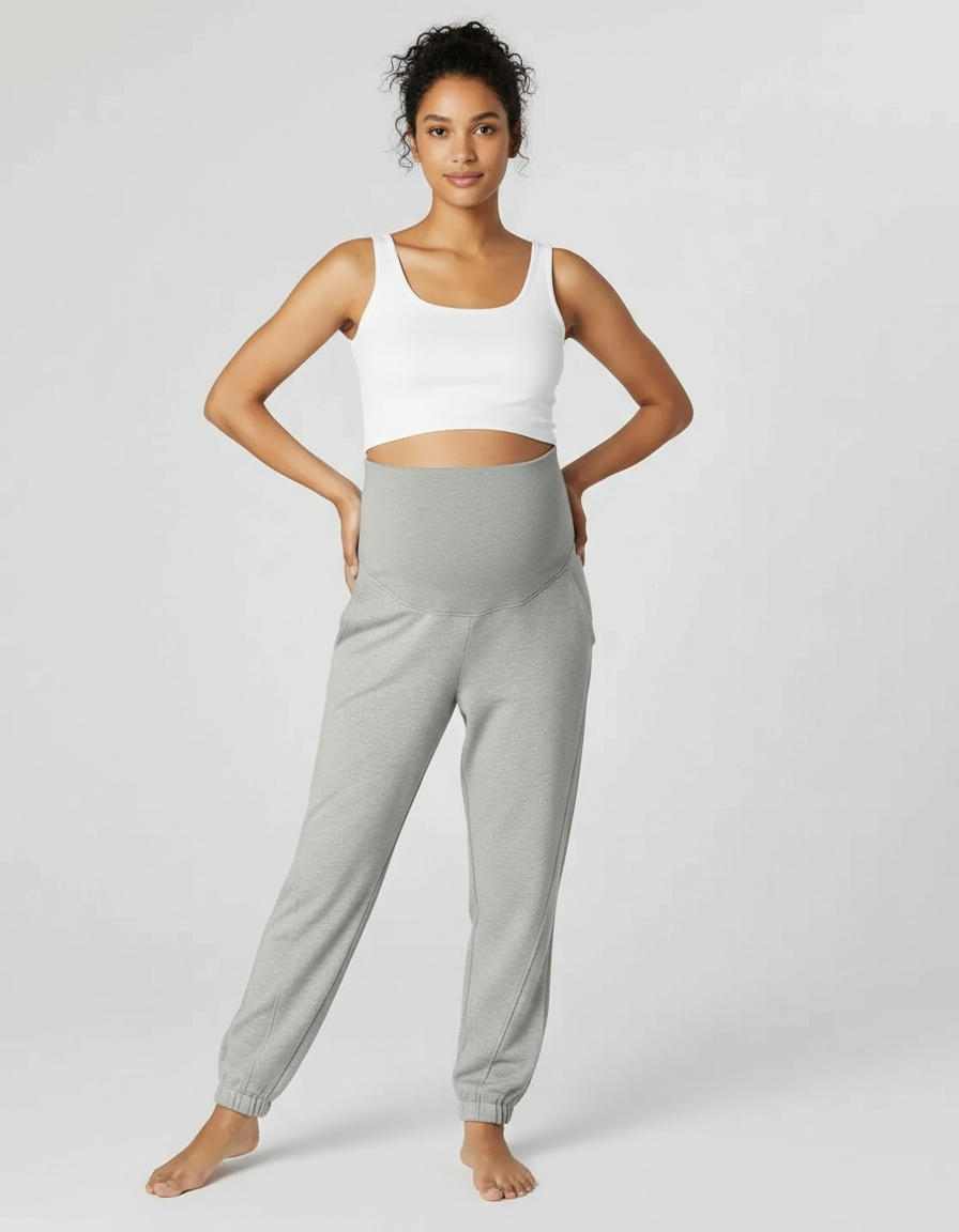 Bump Society – The Comfort Collection: Cuffed Ankle Casual Maternity Joggers-Bump Society